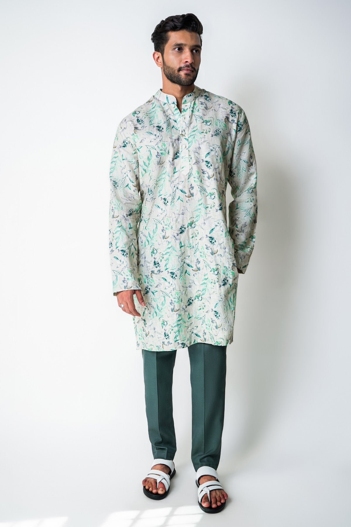 Buy Multicolor Linen Kurta & Pants for men by House of Sheriff online available at scrollnshops