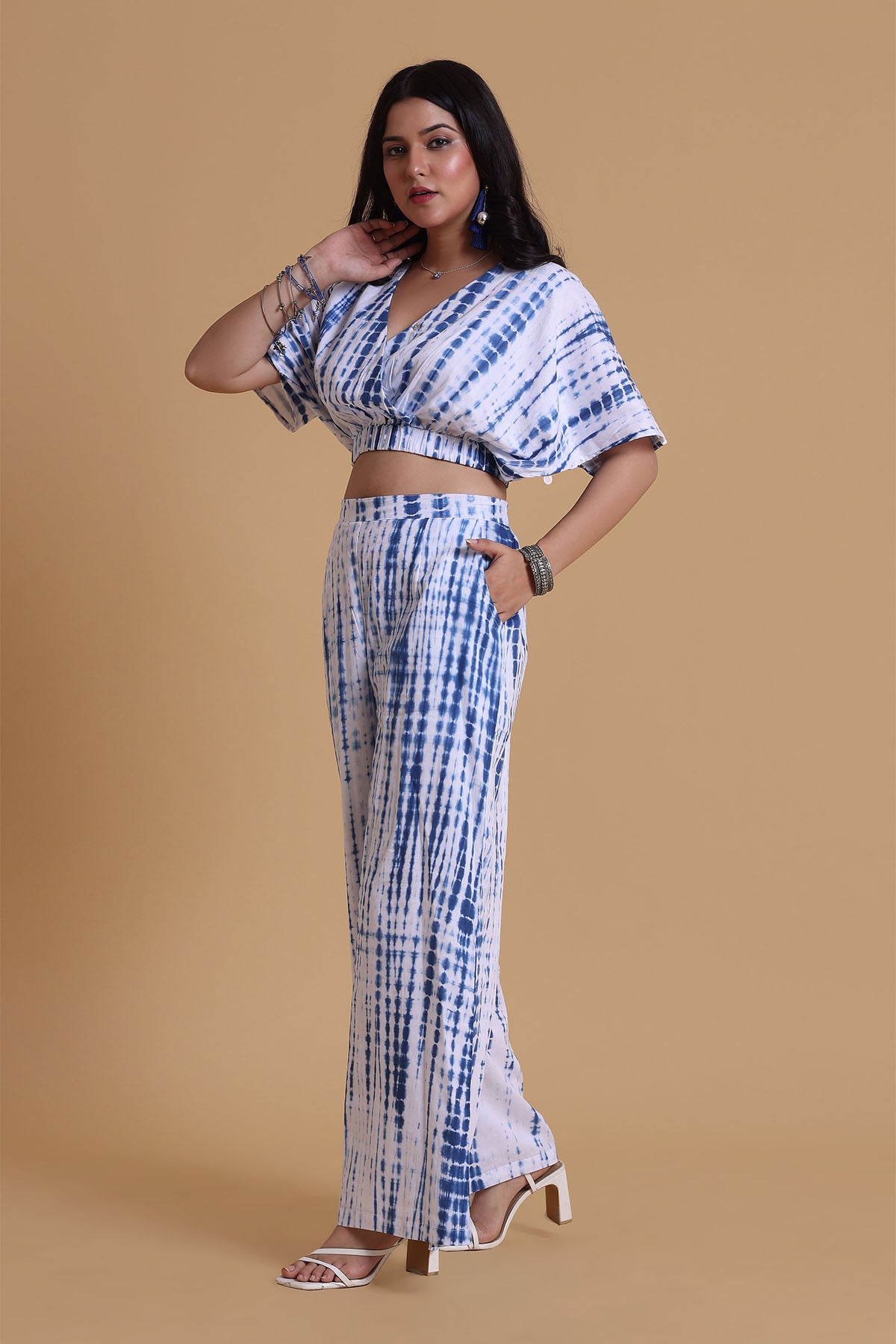 Multicolor Mulmul Co-ord Set