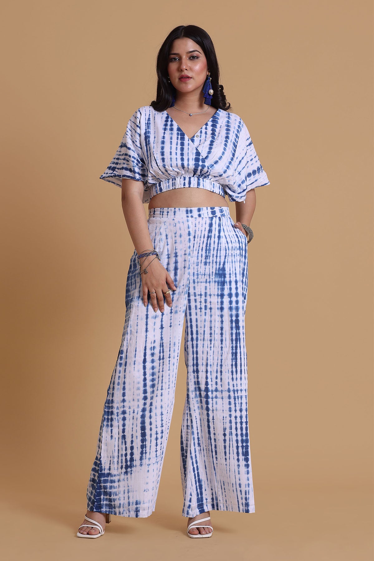 Multicolor Mulmul Co-ord Set