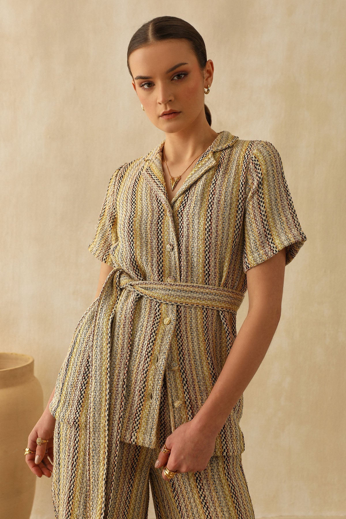 Buy Multicolor Notched Collar Top by Sewtable Clothing for Women online at ScrollnShops