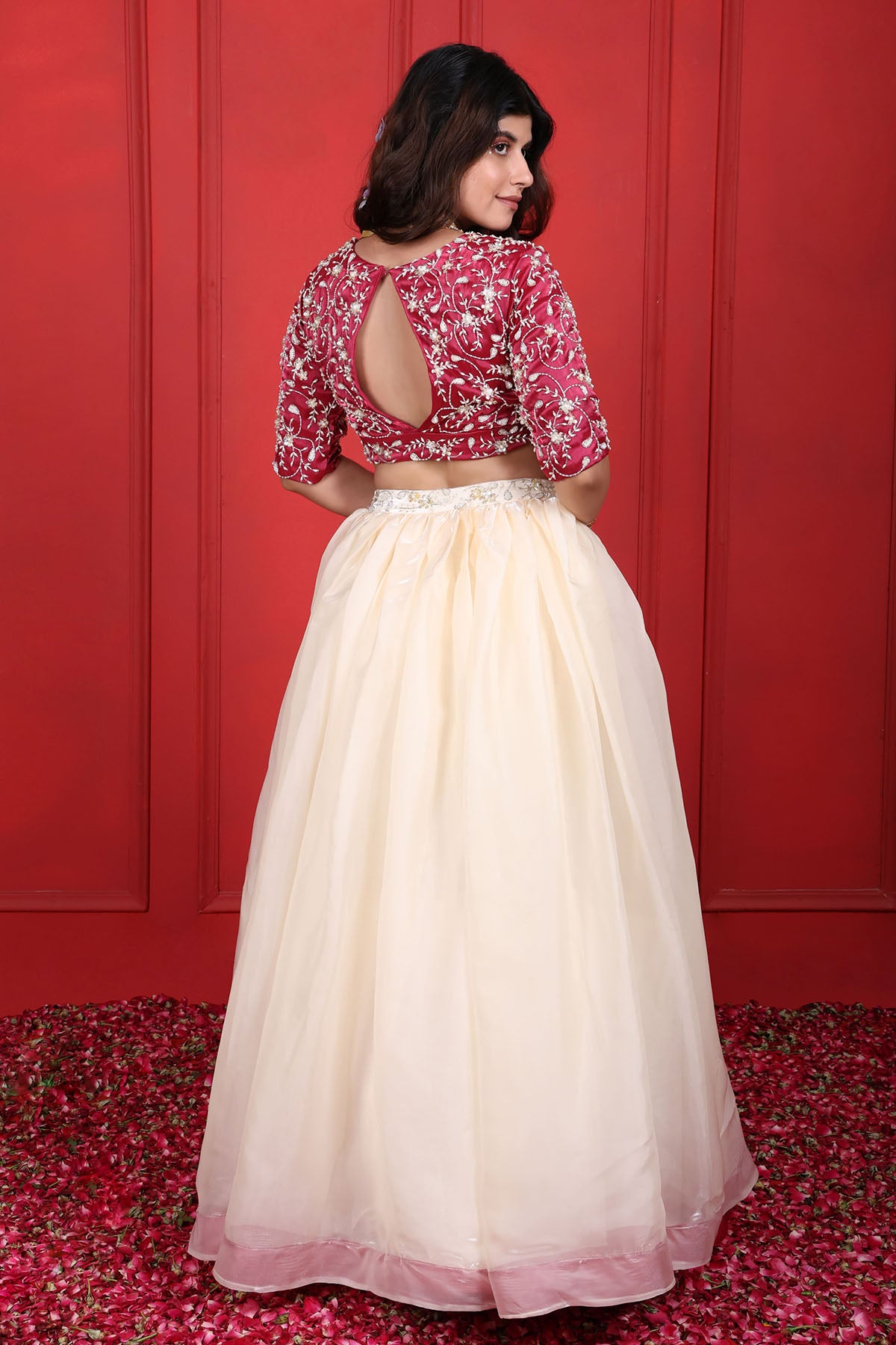 Multicolor Organza Lehenga Set