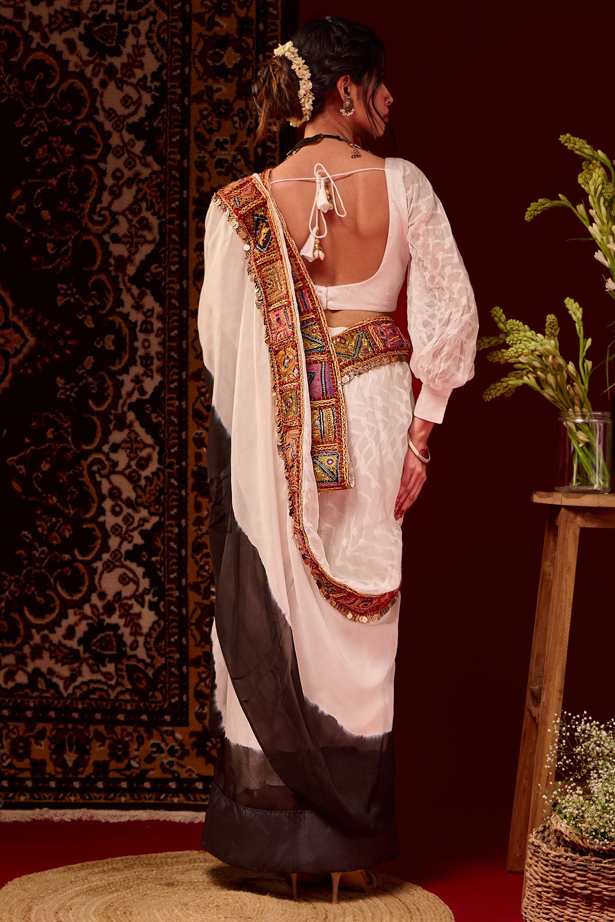 Multicolor Organza Saree Blouse