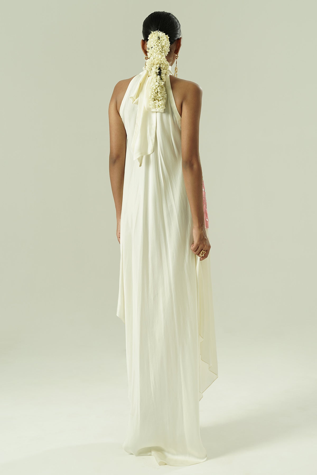 Multicolor Patch Halter Dress