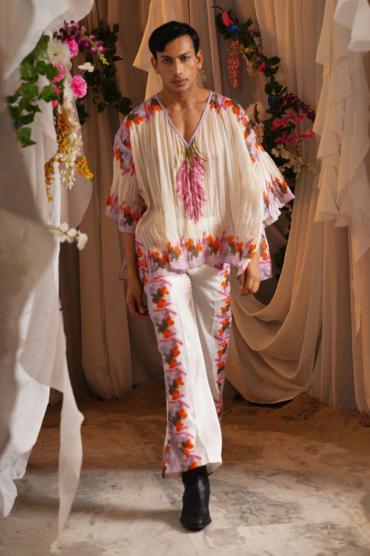 Buy Multicolor Patchwork Co-ord Set by Shwetanga for men online at ScrollnShops