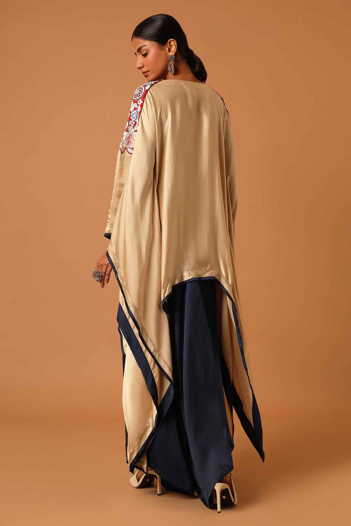 Multicolor Patchwork Kaftan Set