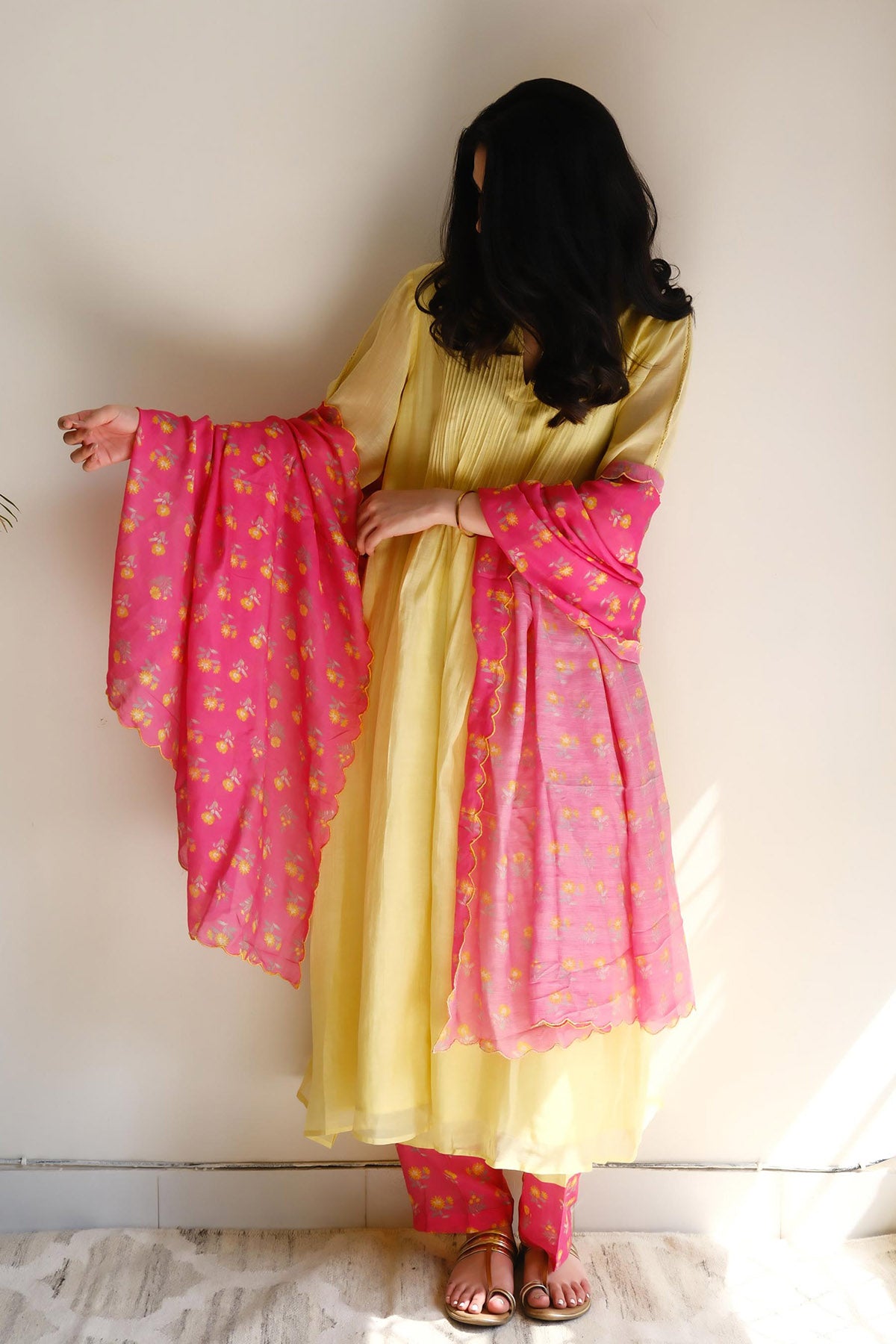 Multicolor Pintuck Kurta Set