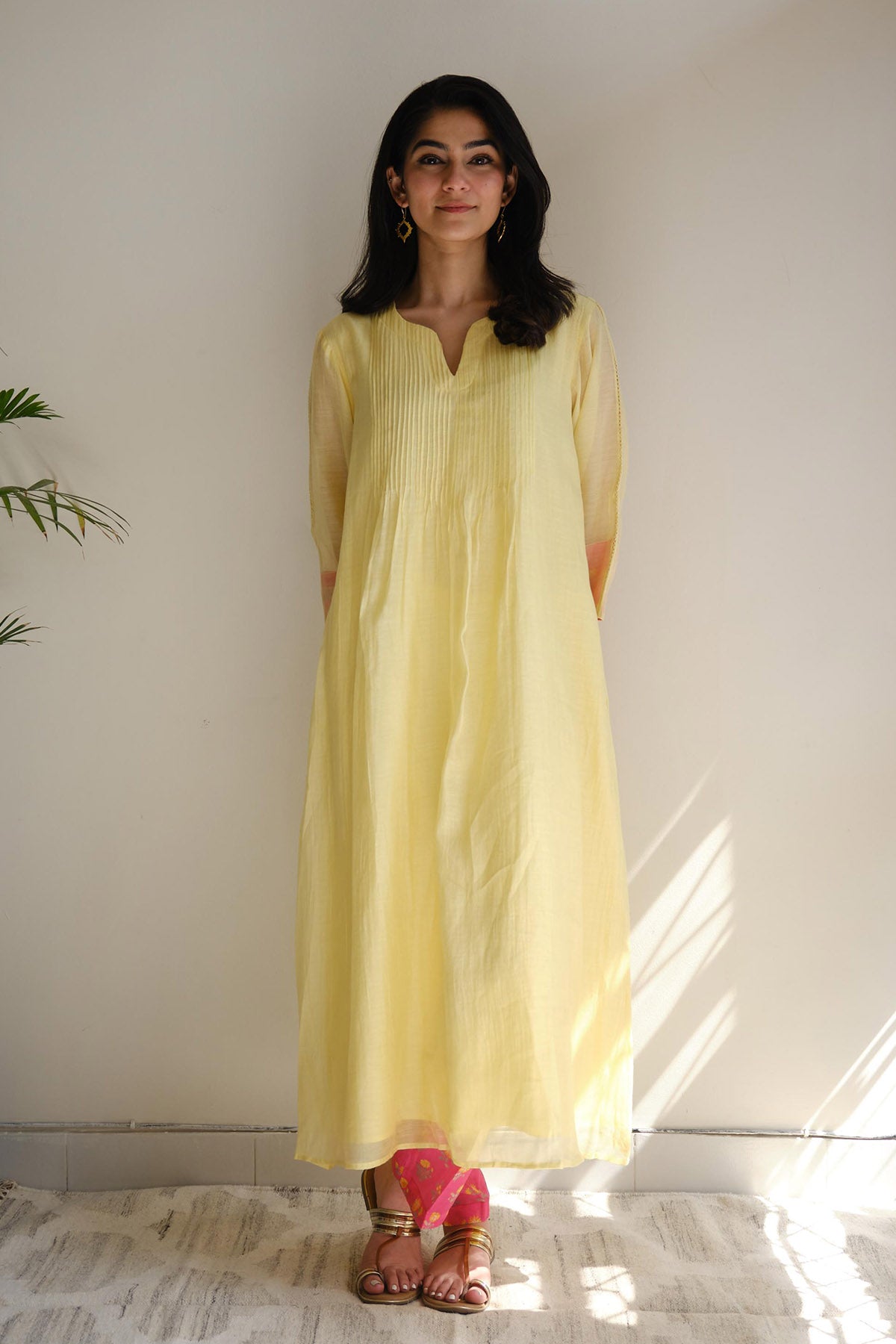 Multicolor Pintuck Kurta Set