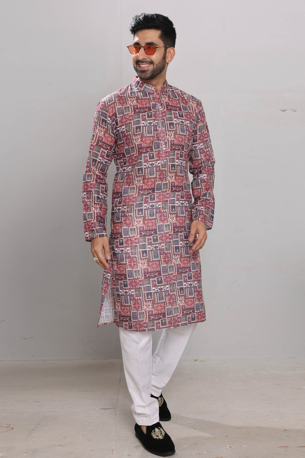 Multicolor Print Cotton Kurta