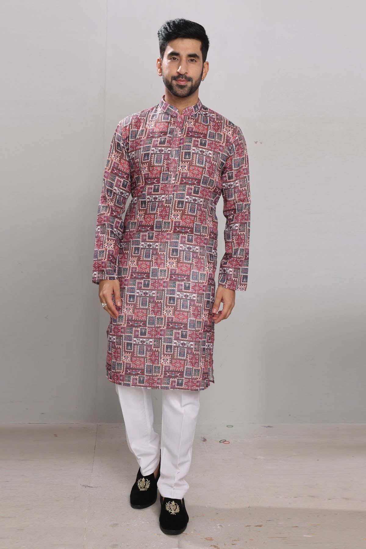 Multicolor Print Cotton Kurta