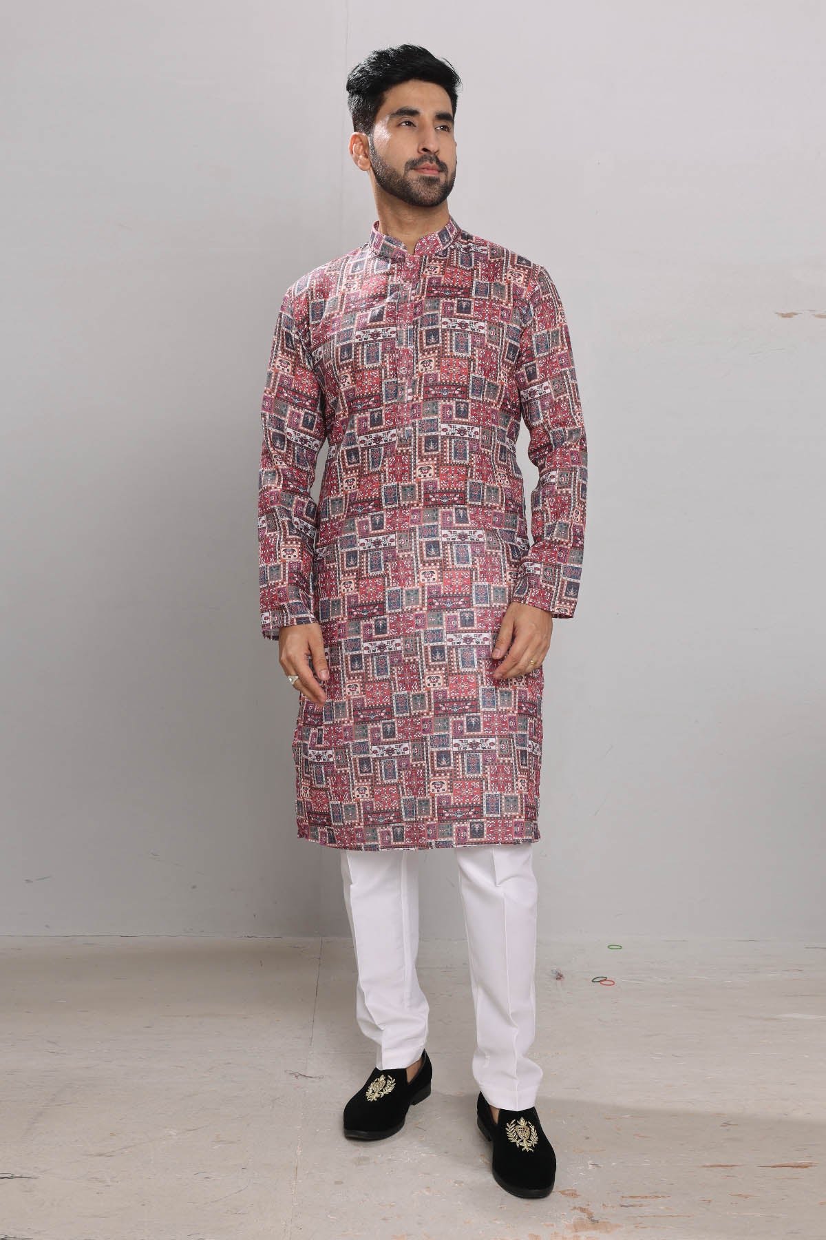Multicolor Print Cotton Kurta