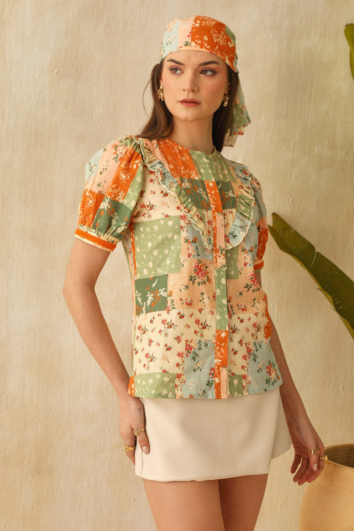 Buy Multicolor Print Embroidered Top by Sewtable Clothing for Women online at ScrollnShops