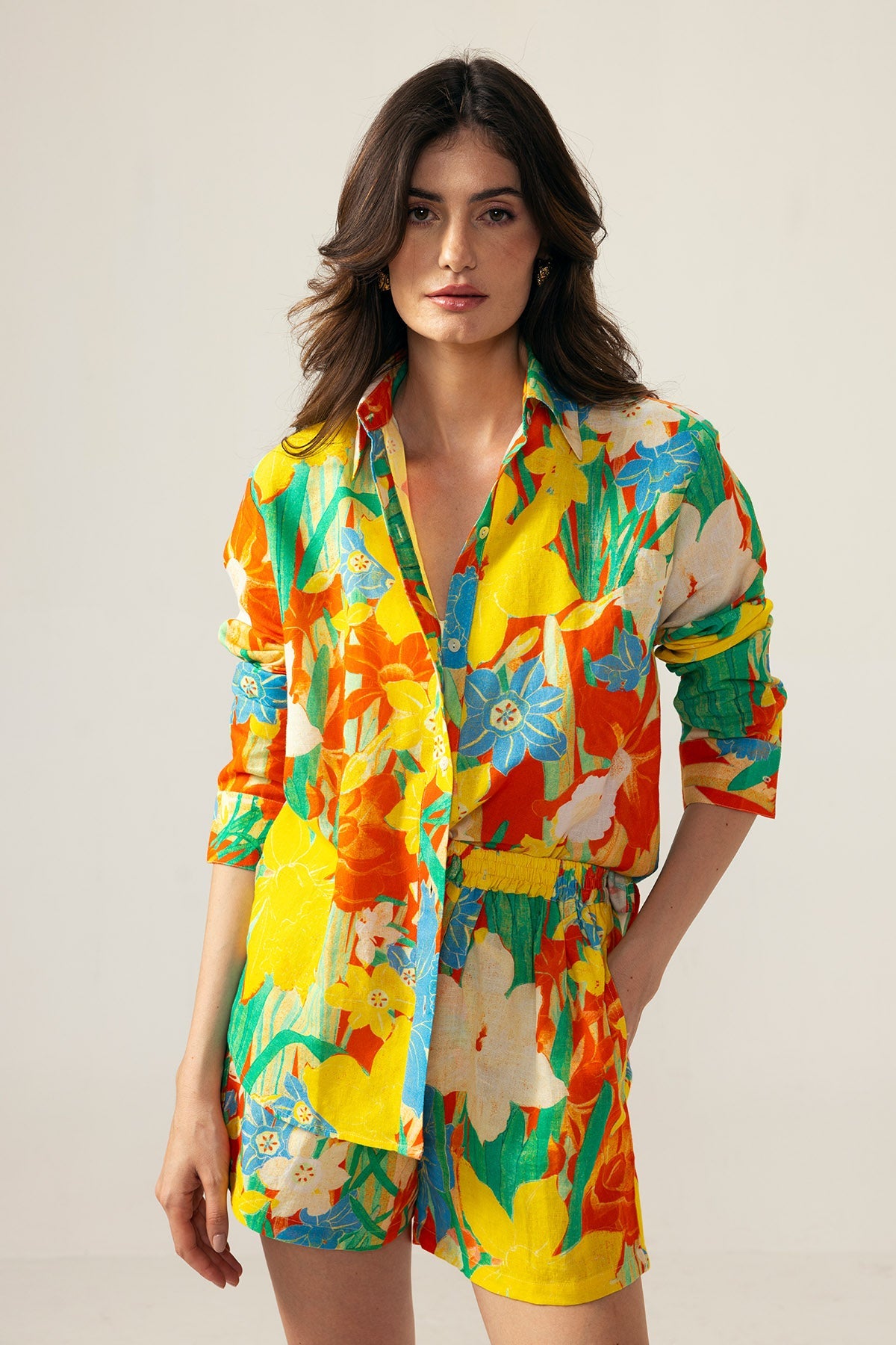 Buy Multicolor Print Shirt & Shorts by Reena Sharma for Women online at ScrollnShops
