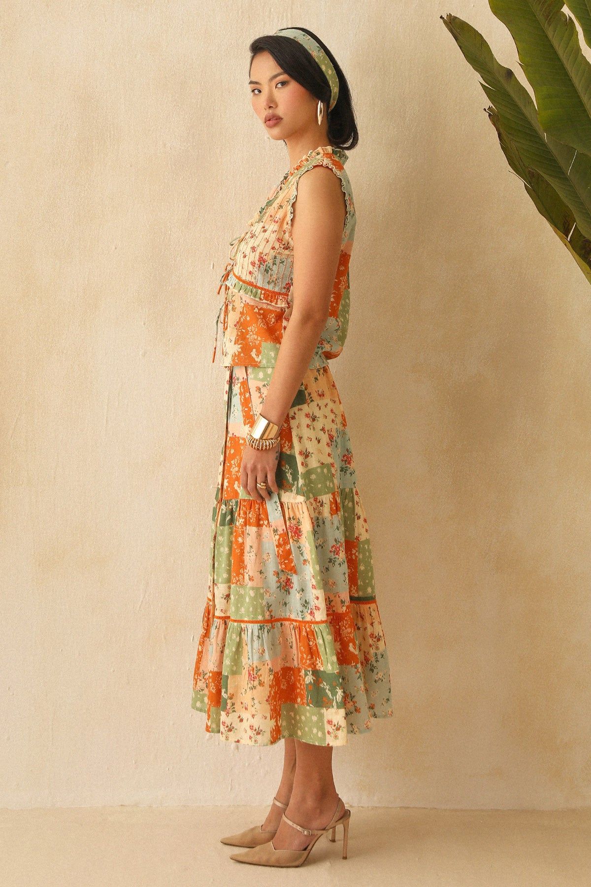 Multicolor Print Sleeveless Top