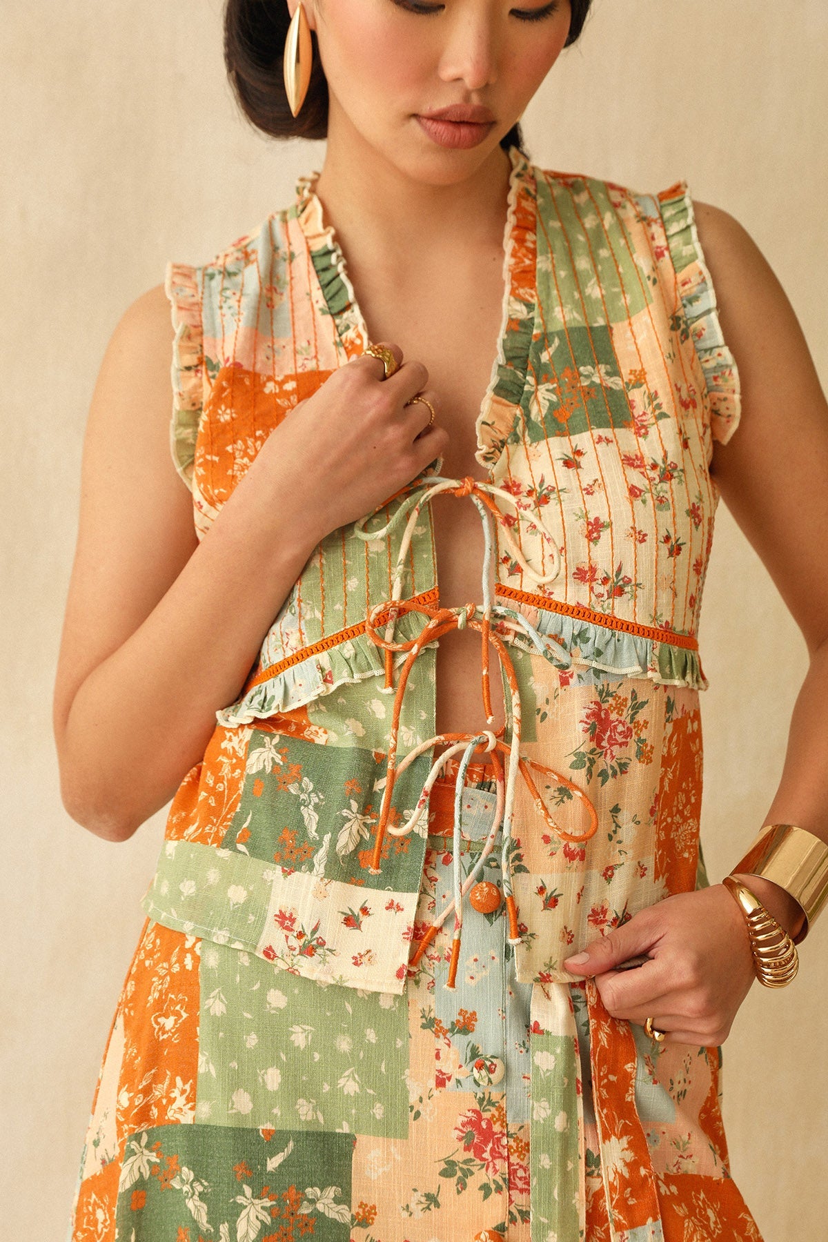 Buy Multicolor Print Sleeveless Top by Sewtable Clothing for Women online at ScrollnShops