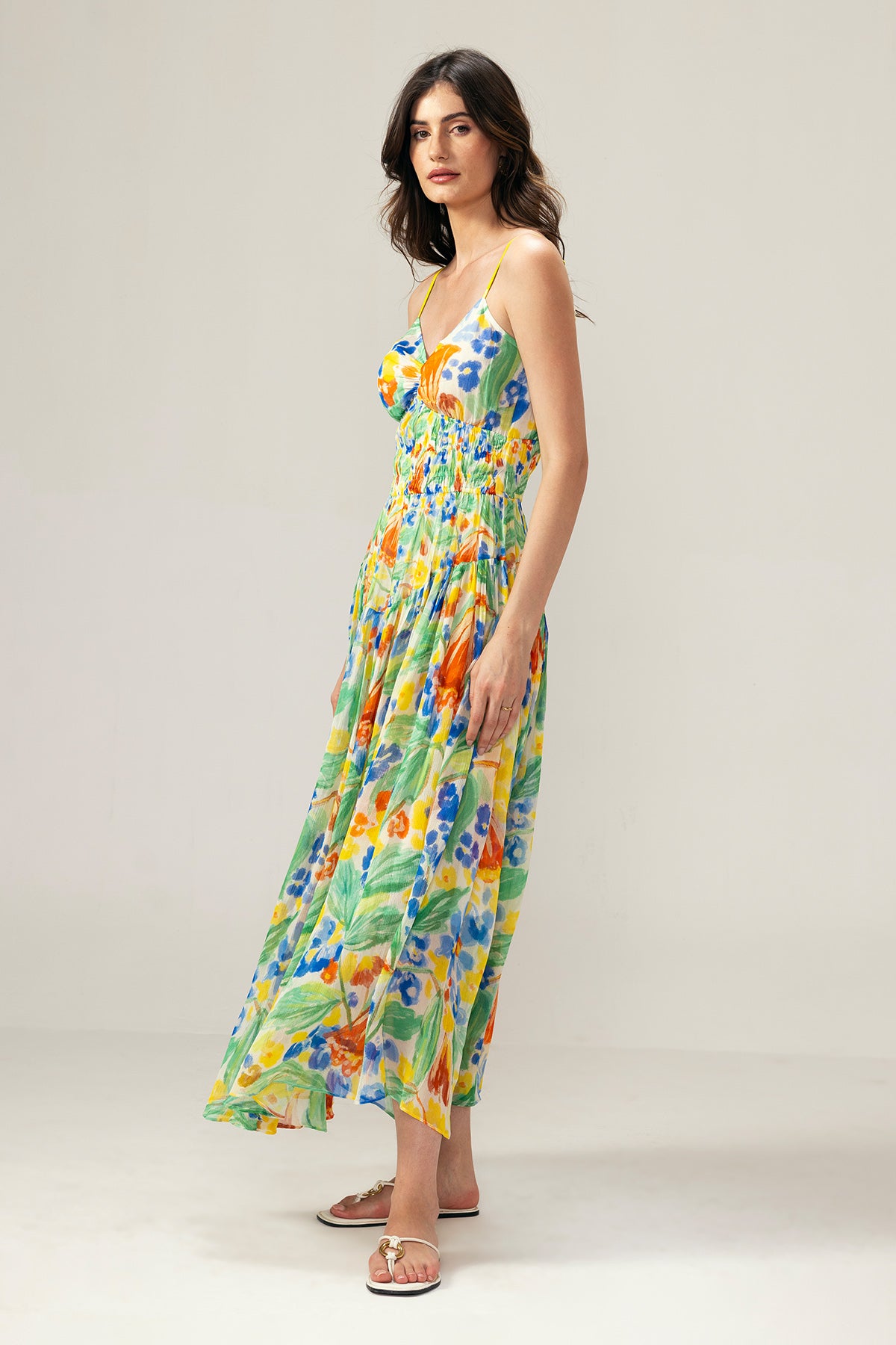 Multicolor Printed Cami Dress