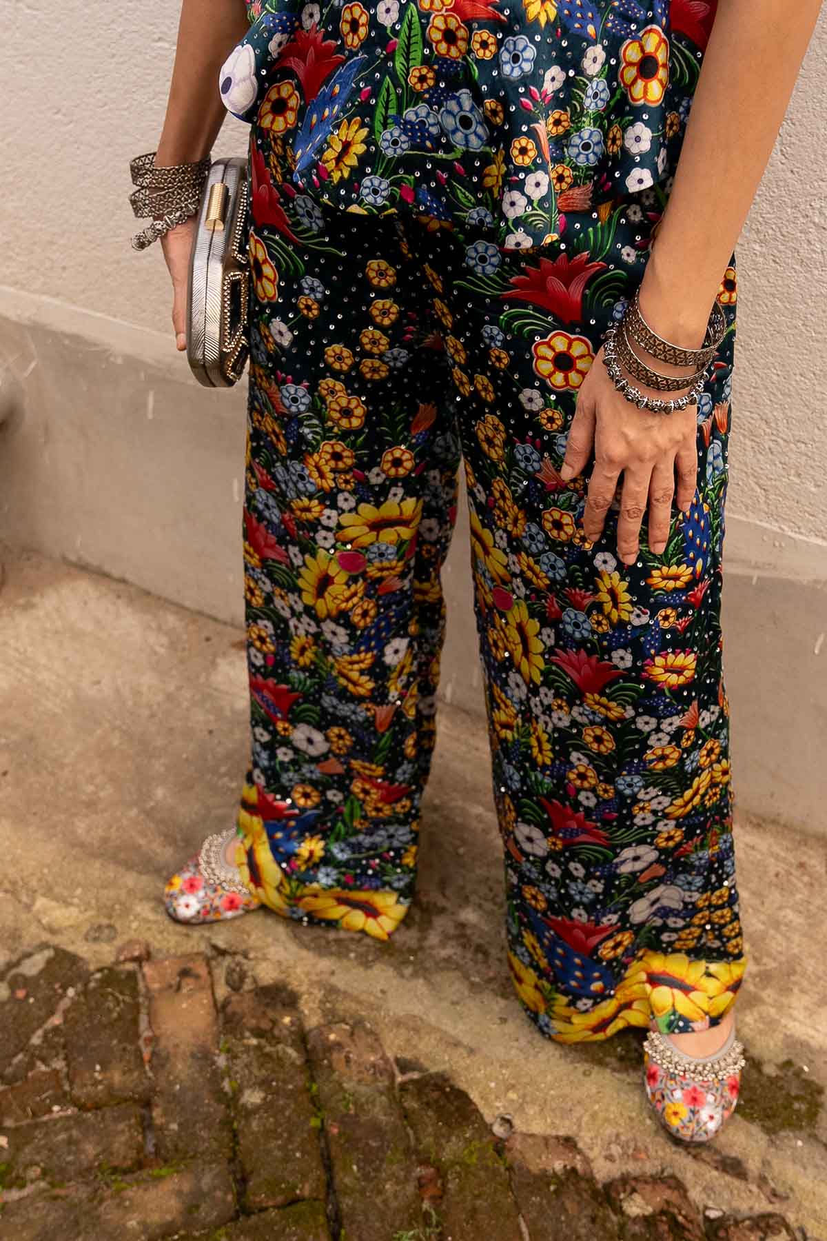 Multicolor Printed Top & Palazzo