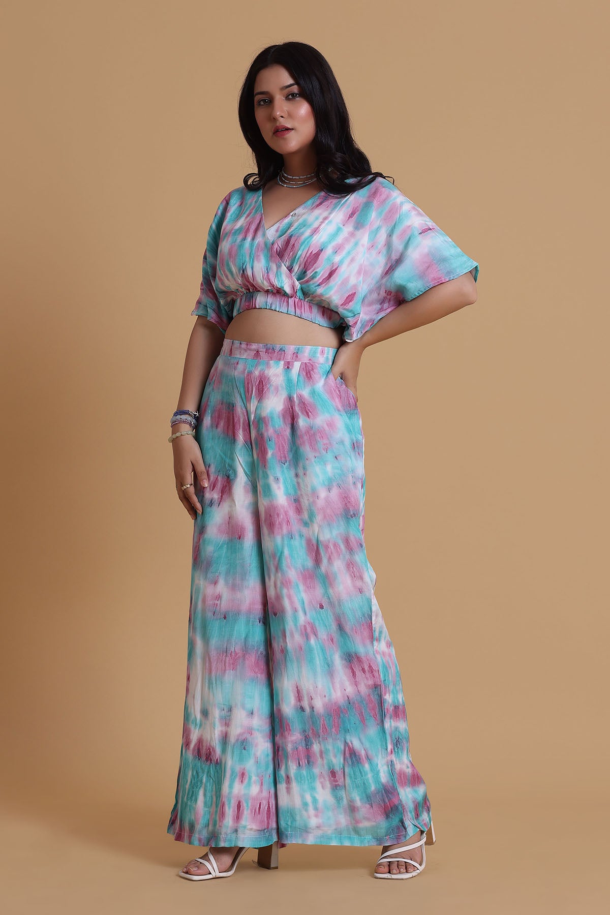 Multicolor Wrap Style Co-ord Set