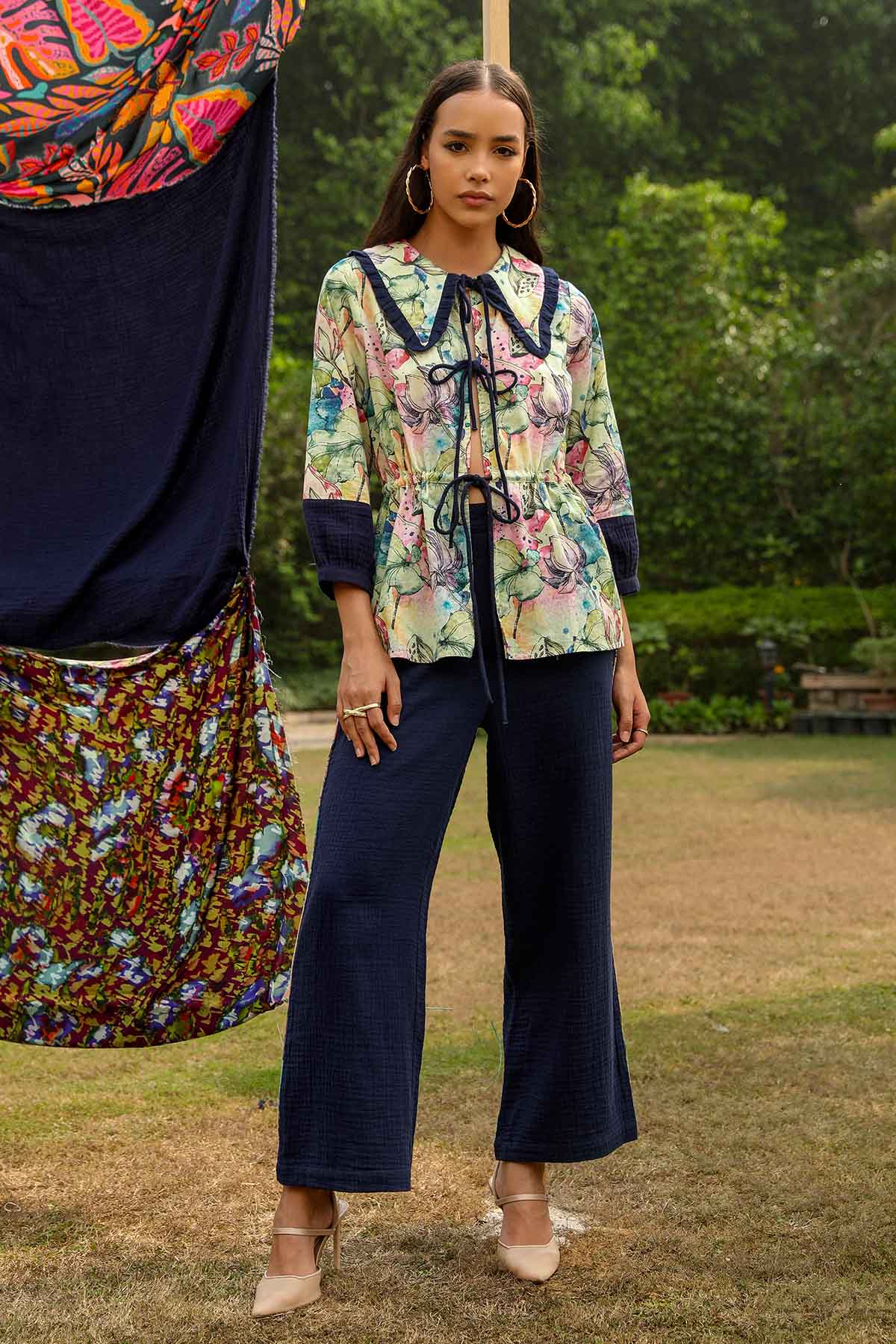 Buy Multicolor Printed Collar Top by Sewtable Clothing for women online at ScrollnShops