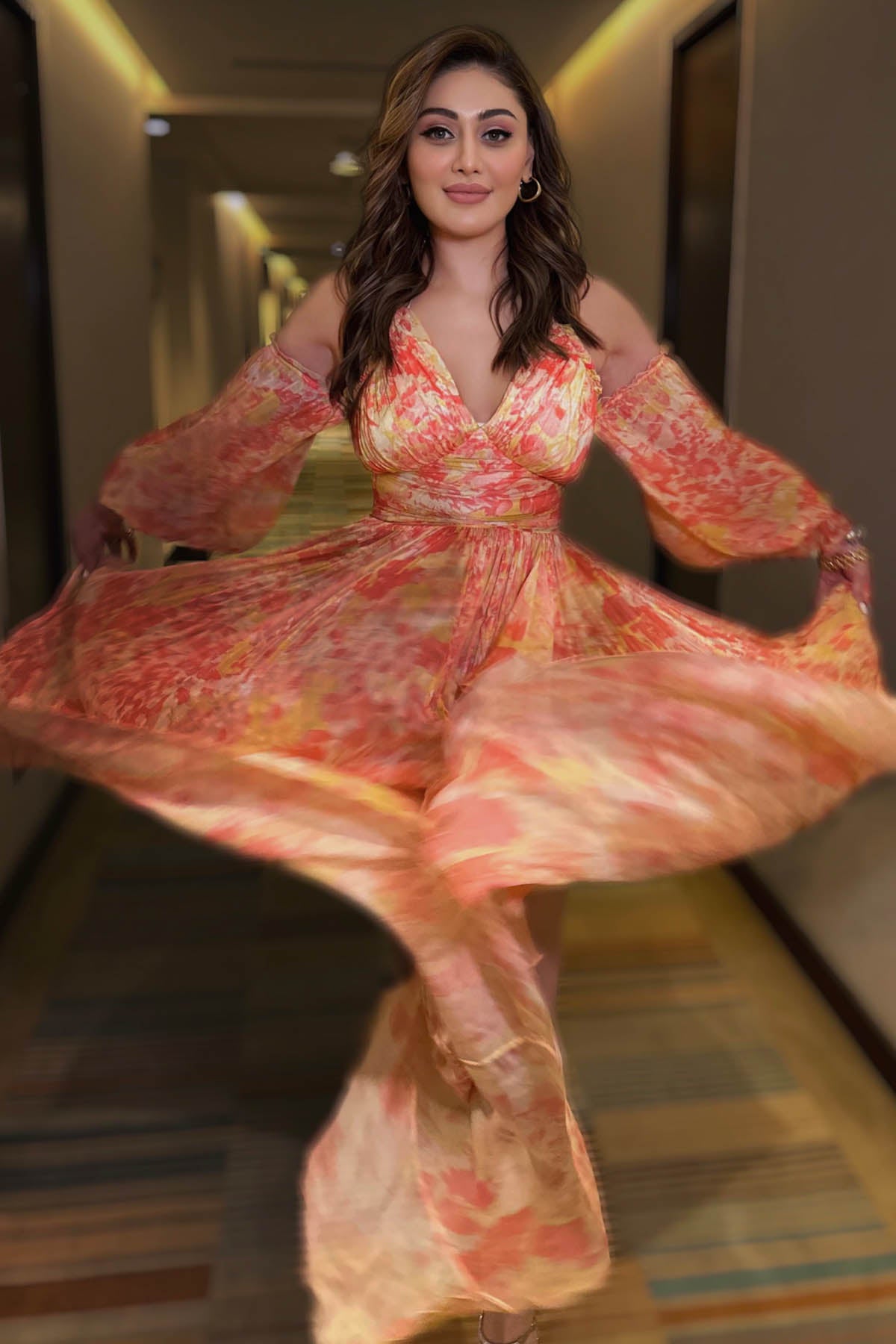 Multicolor Printed Halter Dress