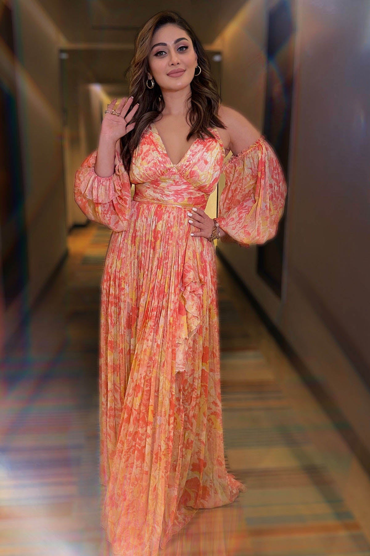 Buy Multicolor Printed Halter Dress by Mandira Wirk