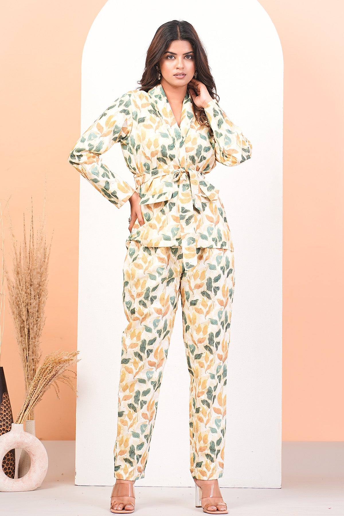 Buy Multicolor Printed Jacket Set by Namita Sharma for Women online at ScrollnShops