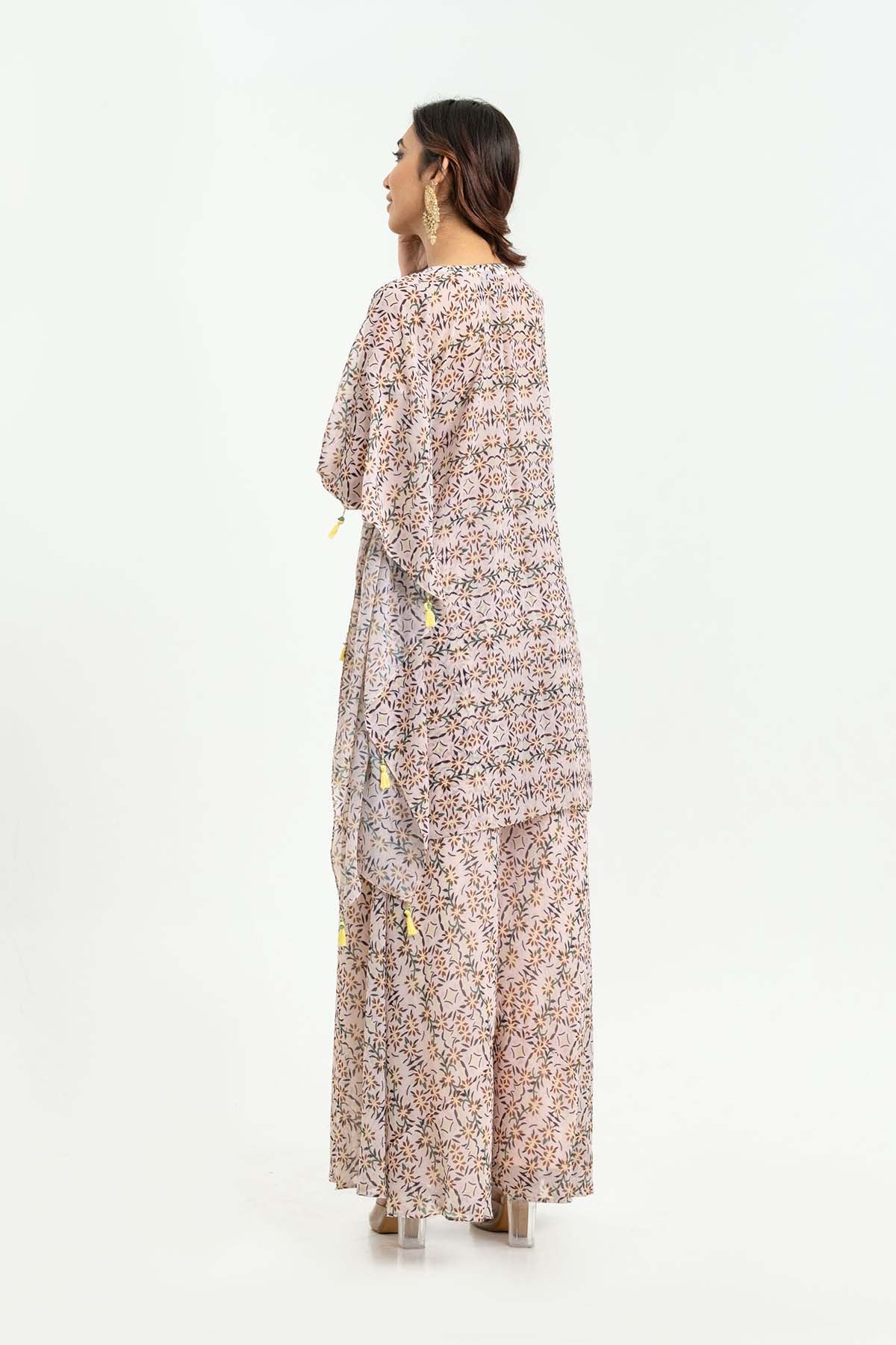 Multicolor Printed Kaftan Set