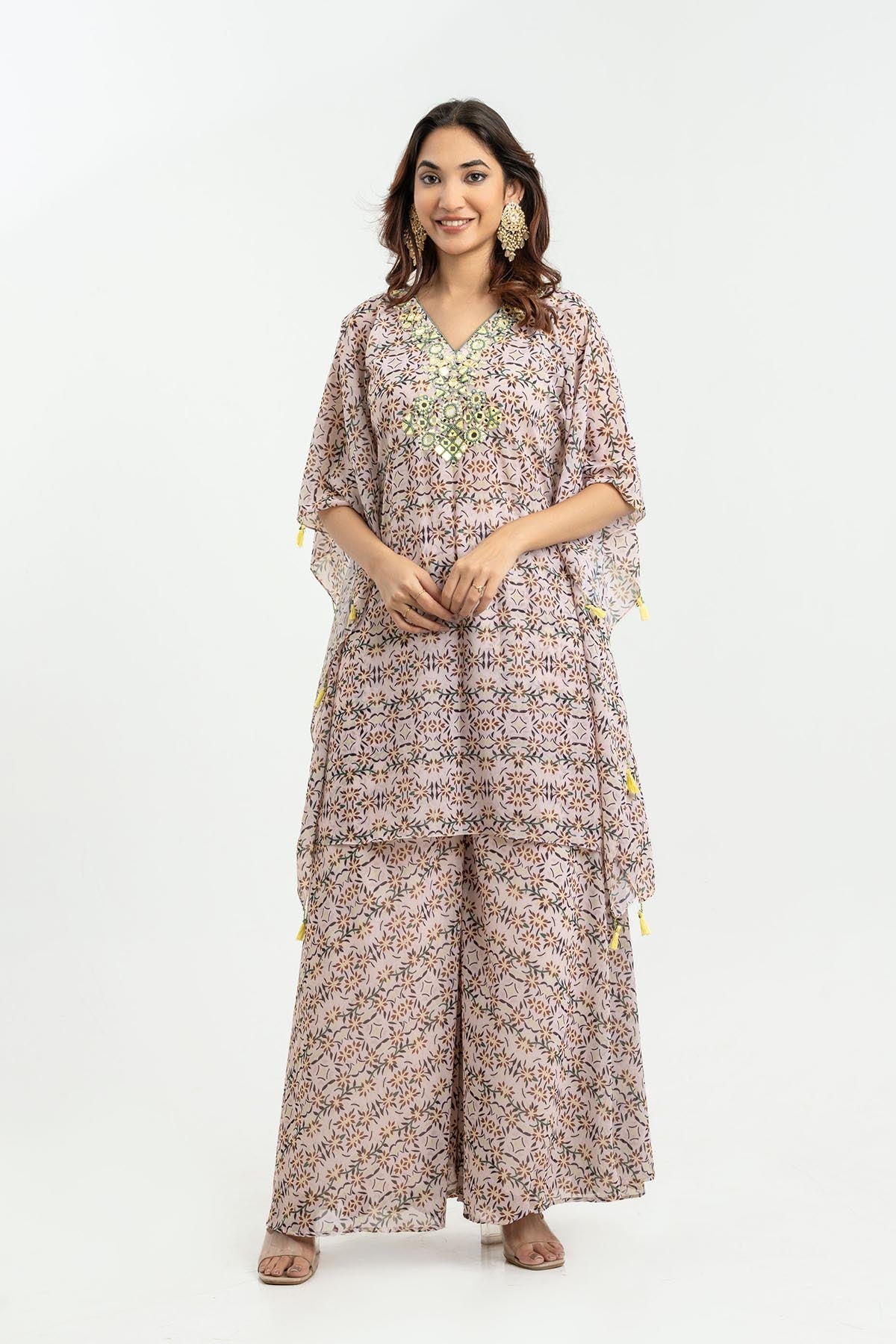 Buy Multicolor Printed Kaftan Set Online