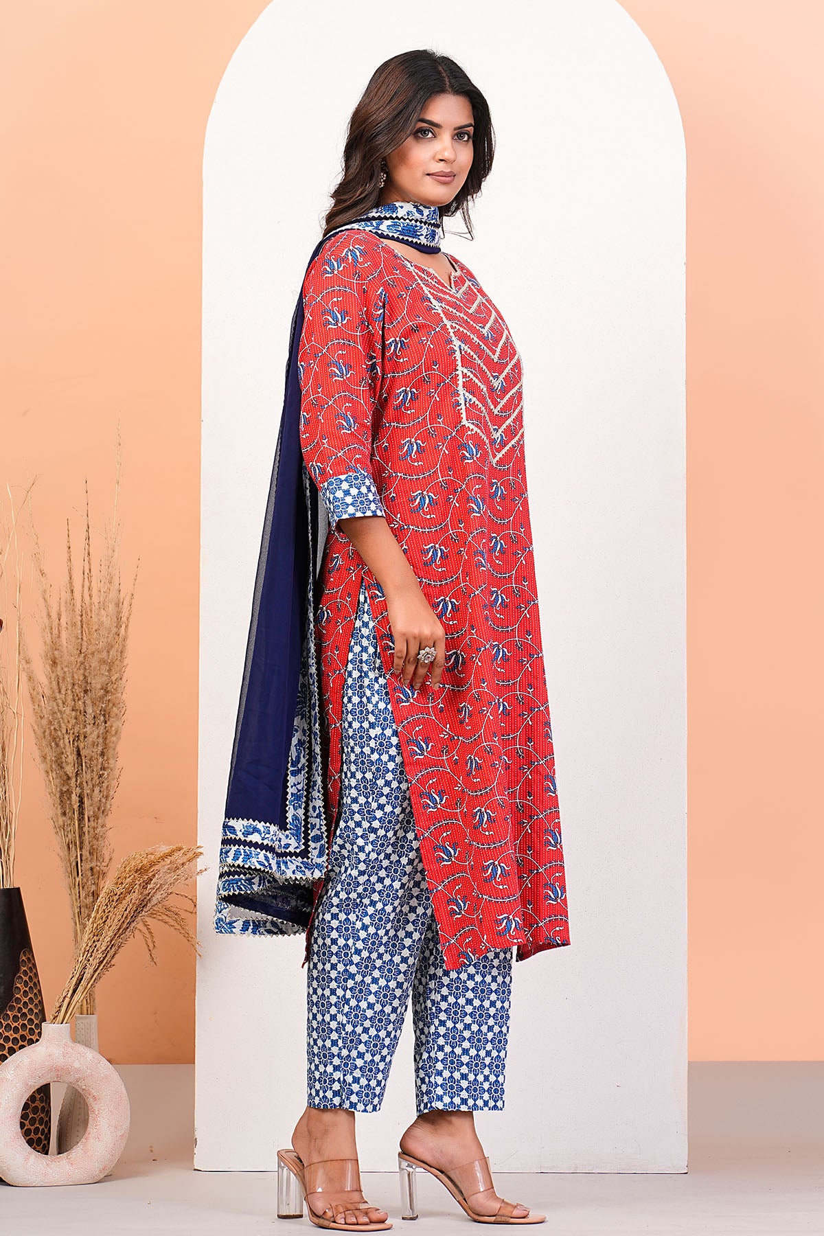 Katha Cotton Print Kurta Set