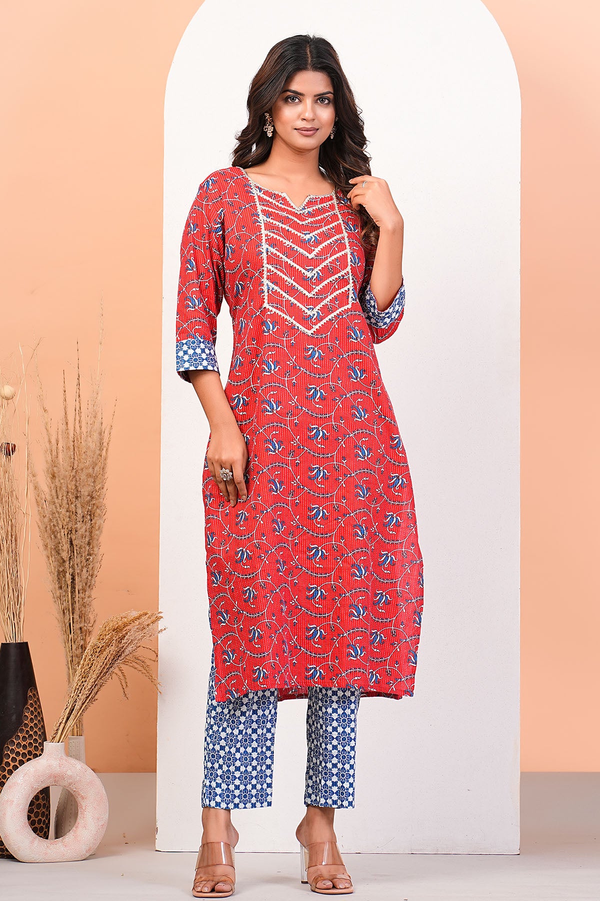 Katha Cotton Print Kurta Set