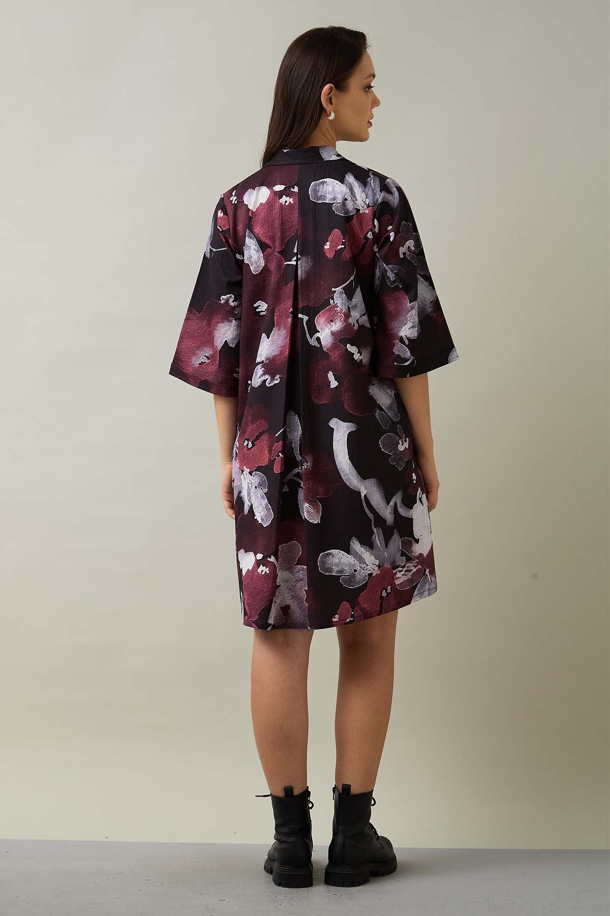 Printed Multicolor Shirt Dress