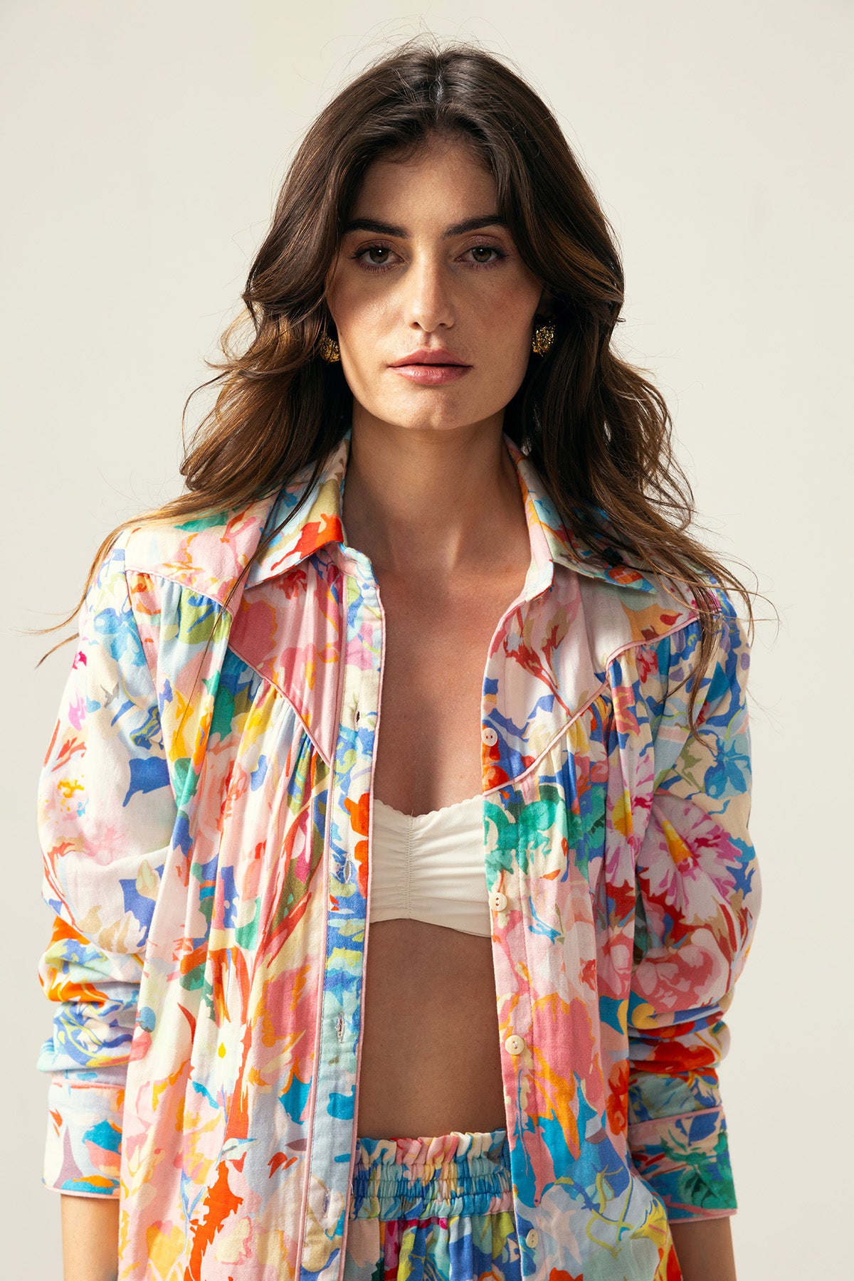 Multicolor Printed Shorts Set