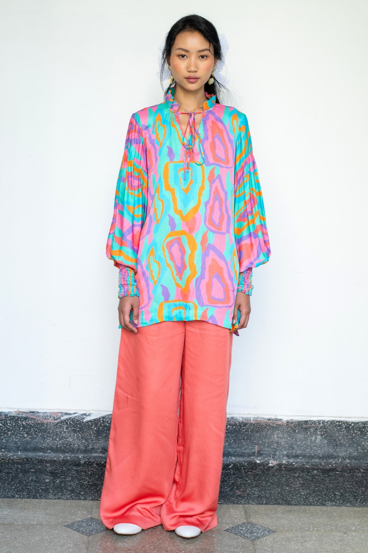 Buy Printed Multicolor Top & Pants by Lahario for women online at ScrollnShops