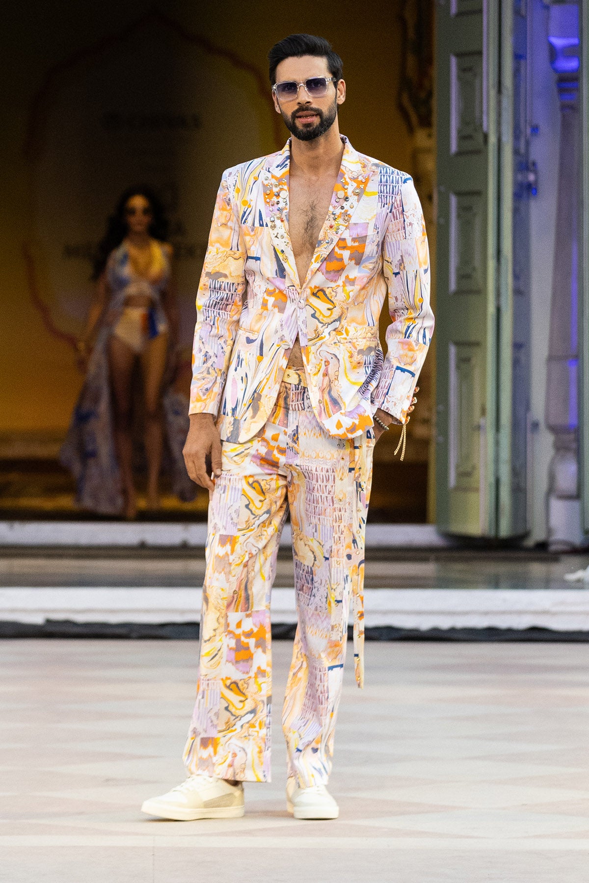 Multicolor Printed Trousers