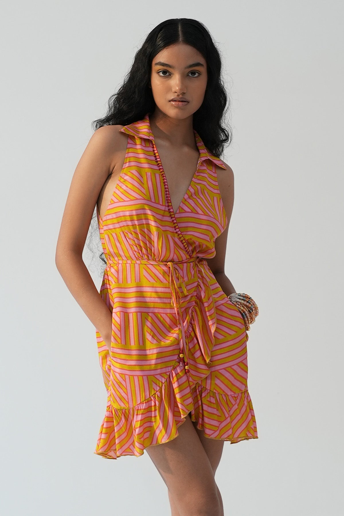Buy Multicolor Printed Wrap Dress by Beachbum for women online at ScrollnShops