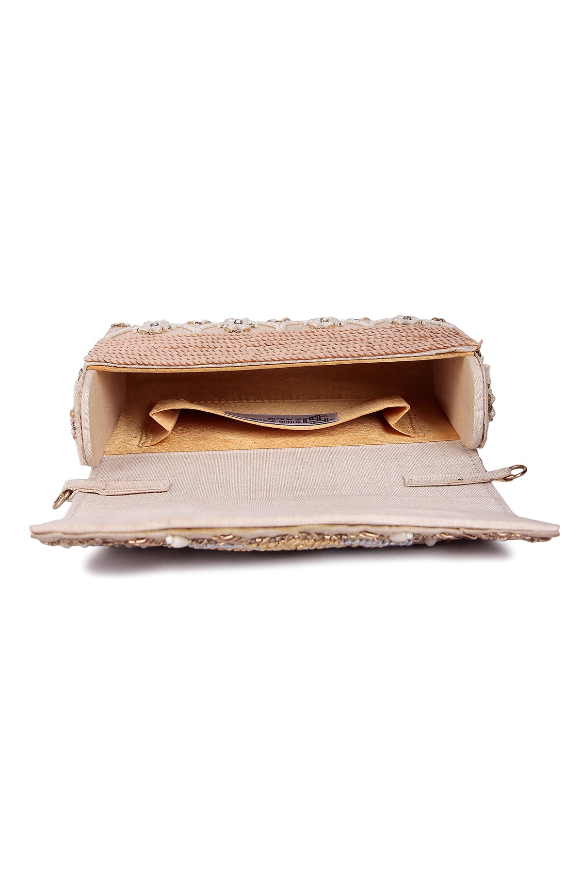 Multicolor Raw Silk Bead Clutch