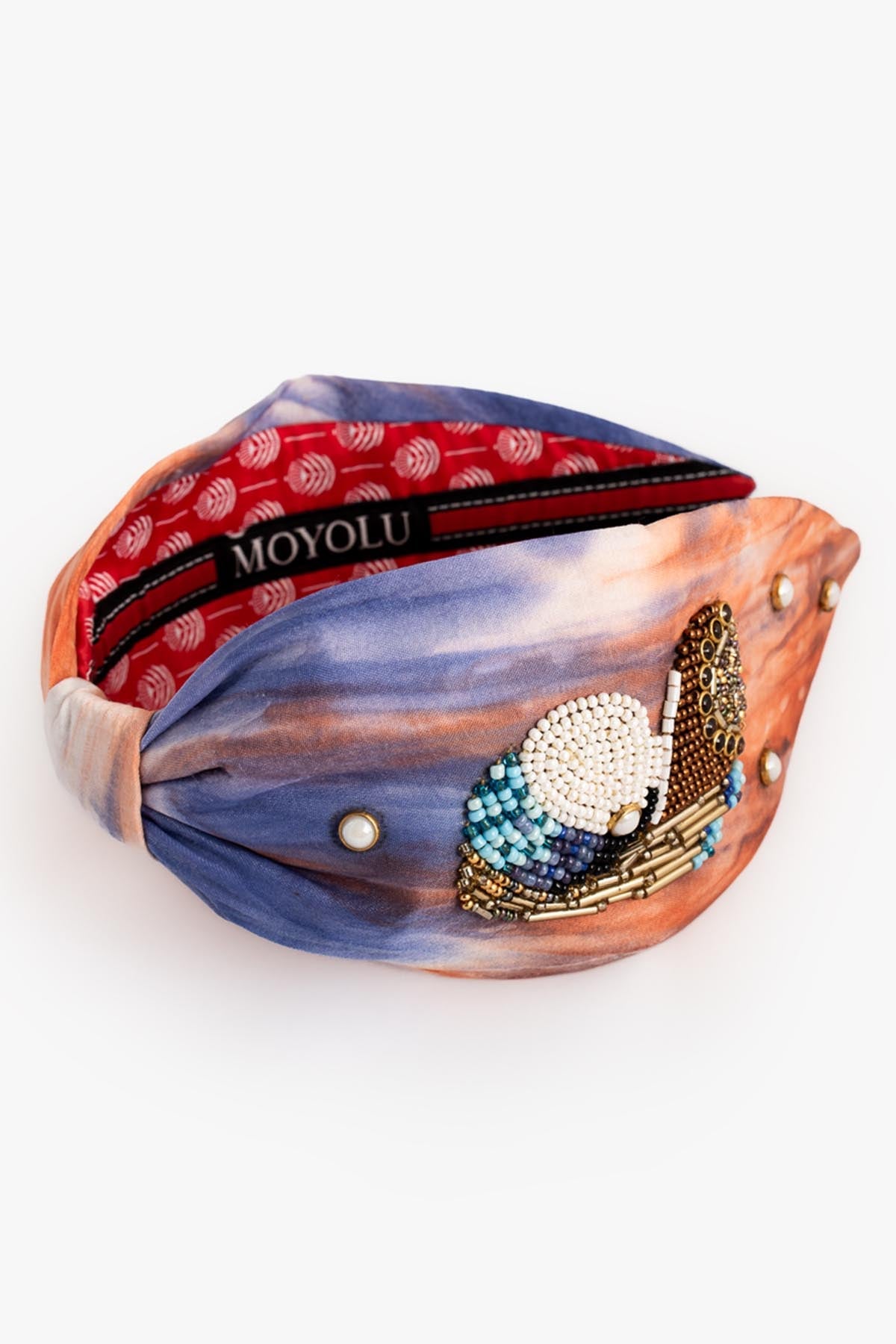 Moyolu Multicolor Satin Pearl Headband for accessories online at ScrollnShops