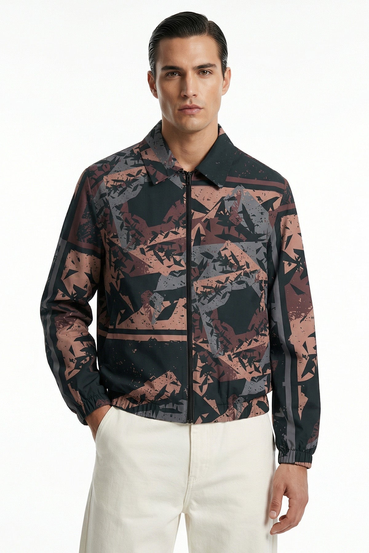 Multicolor Satin Texture Jacket