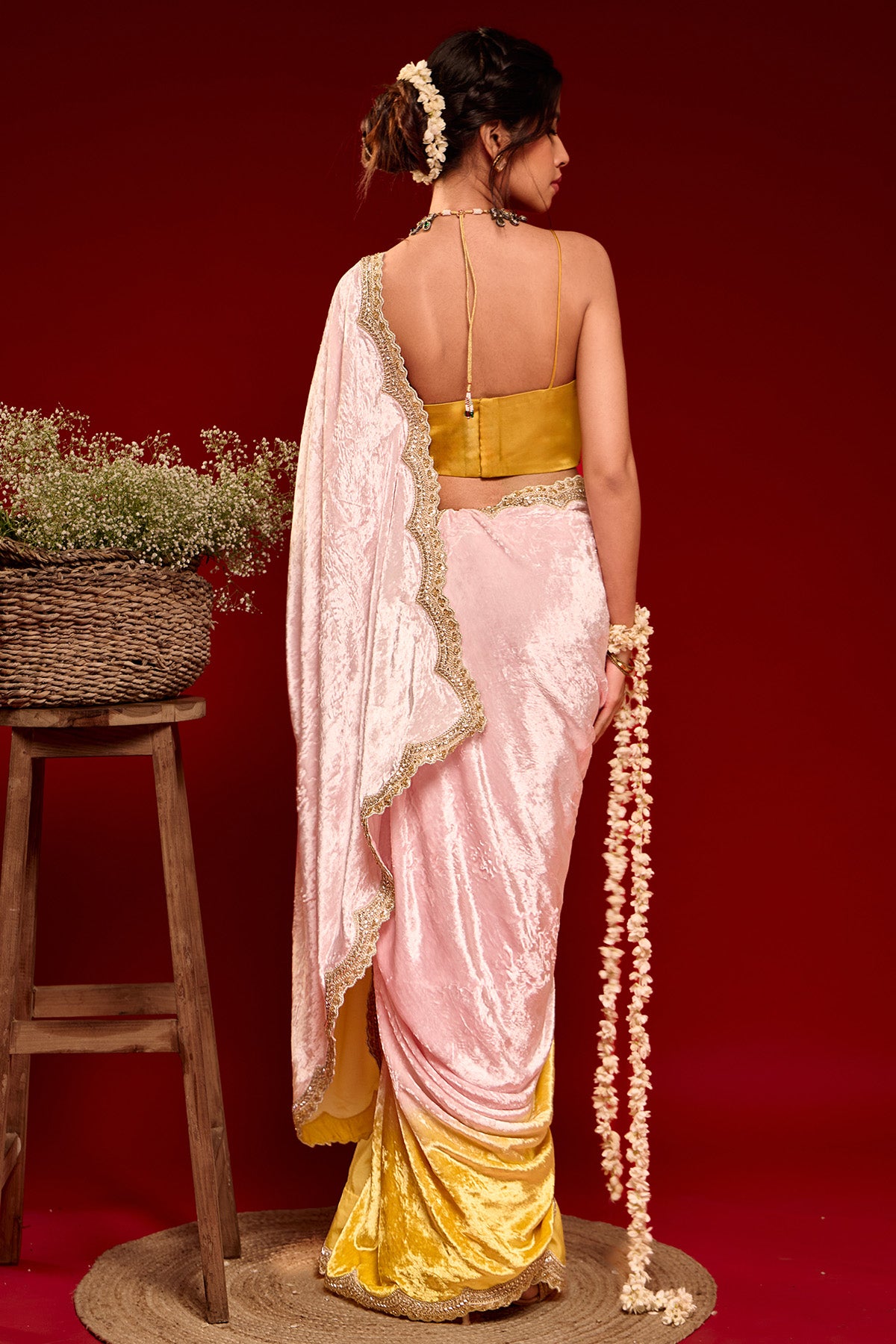 Multicolor Scallop Saree Blouse