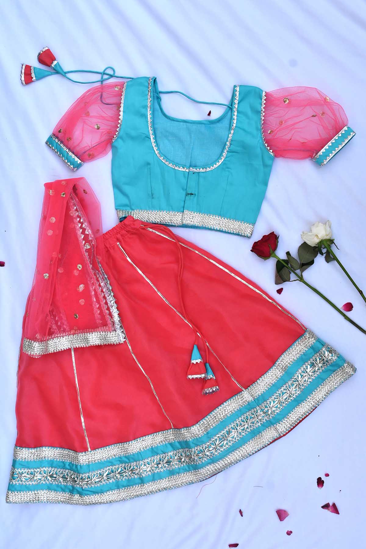 Multicolor Sequins Lehenga Set