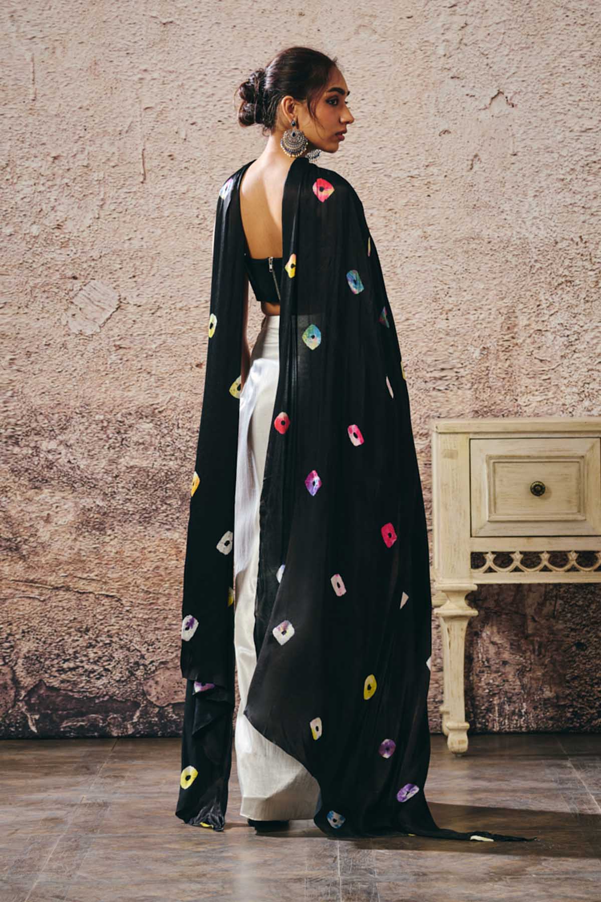 Multicolor Shibori Skirt Set