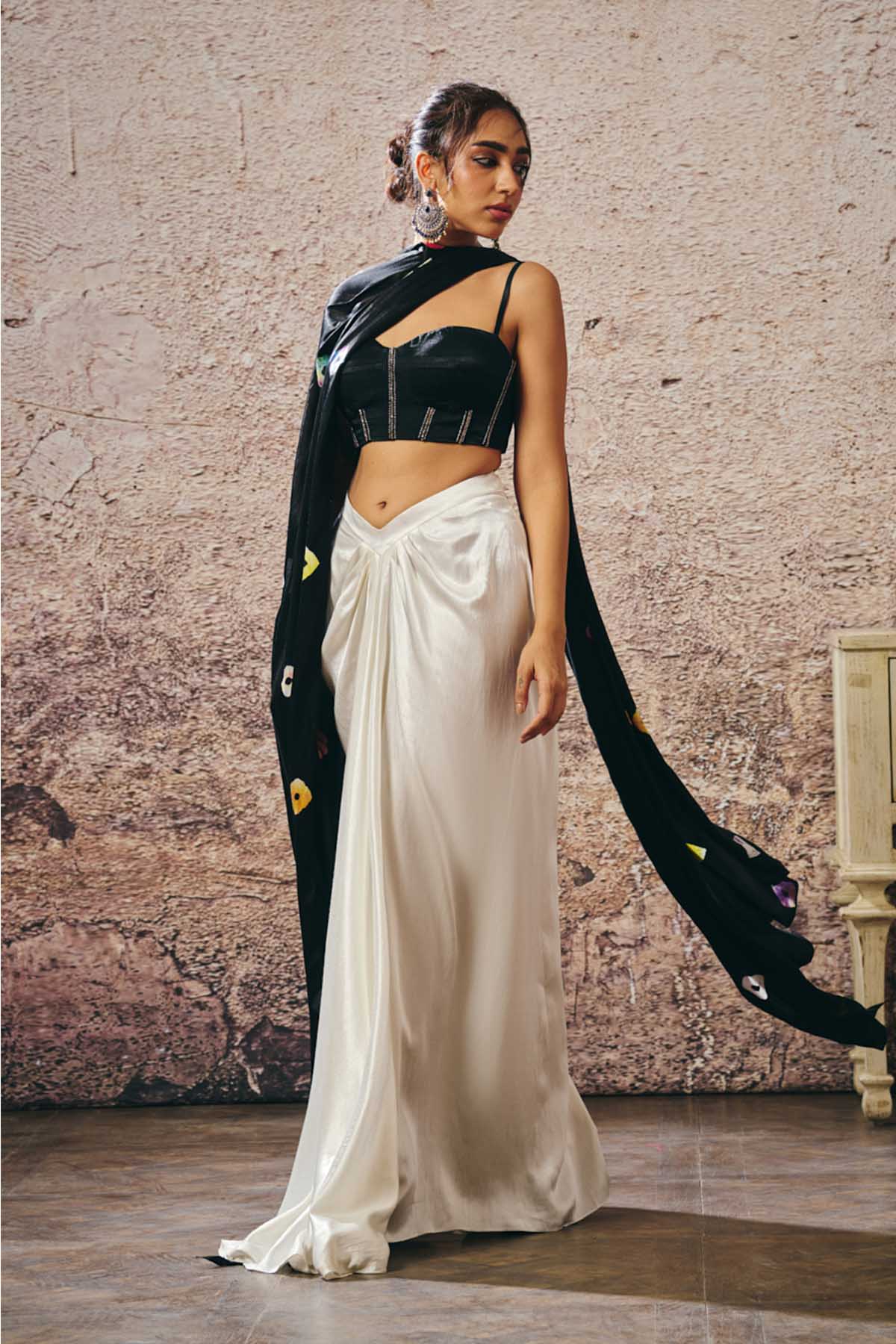 Buy Multicolor Shibori Skirt Set by Masumi Mewawalla for women online at ScrollnShops