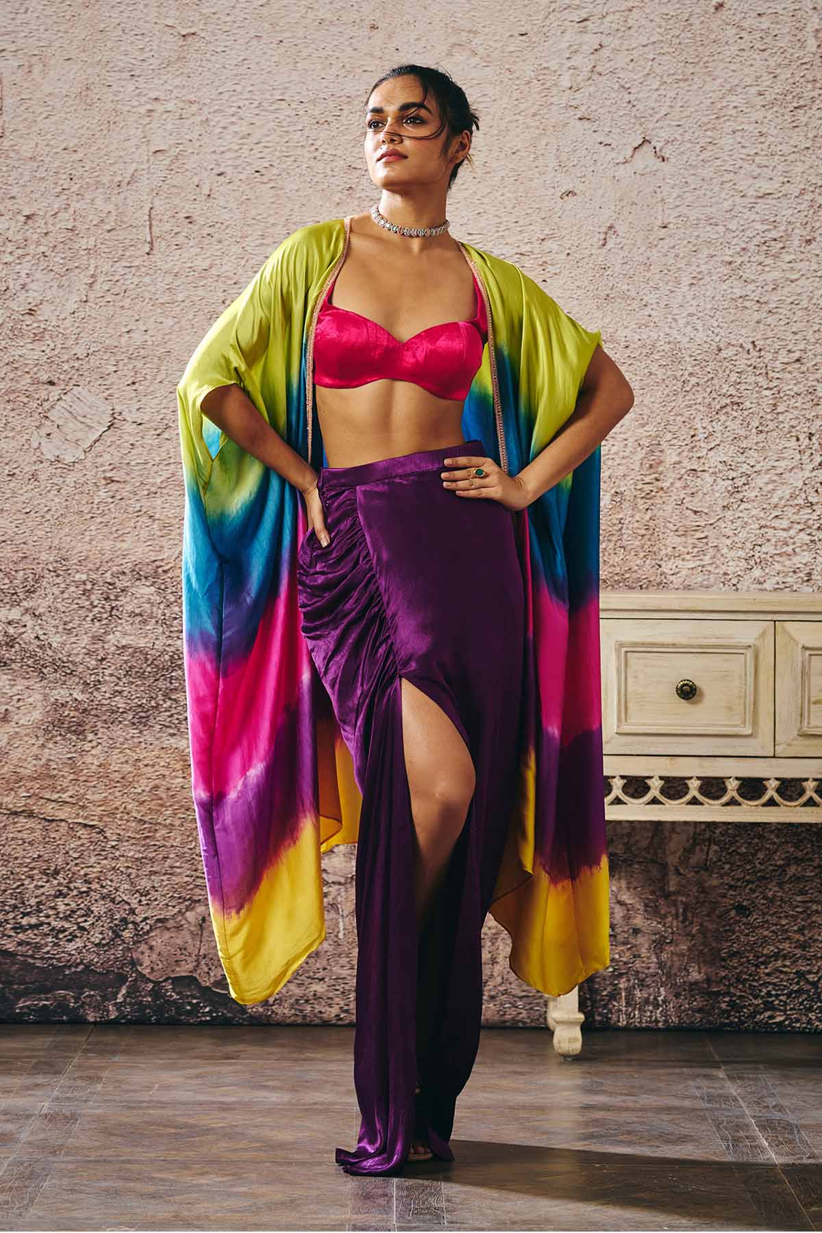 Buy Multicolor Skirt Set & Shrug by Masumi Mewawalla for women online at ScrollnShops