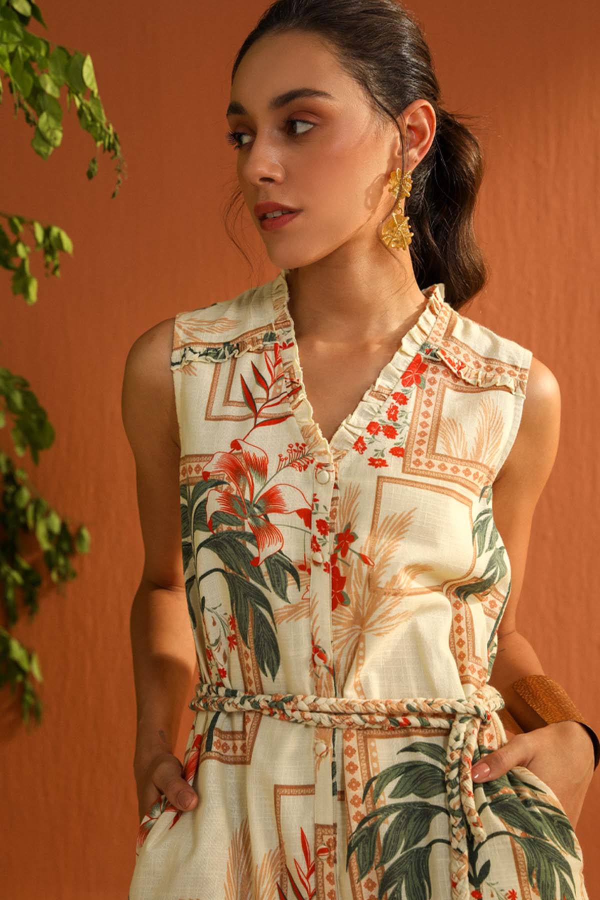 Multicolor Sleeveless Mini Dress