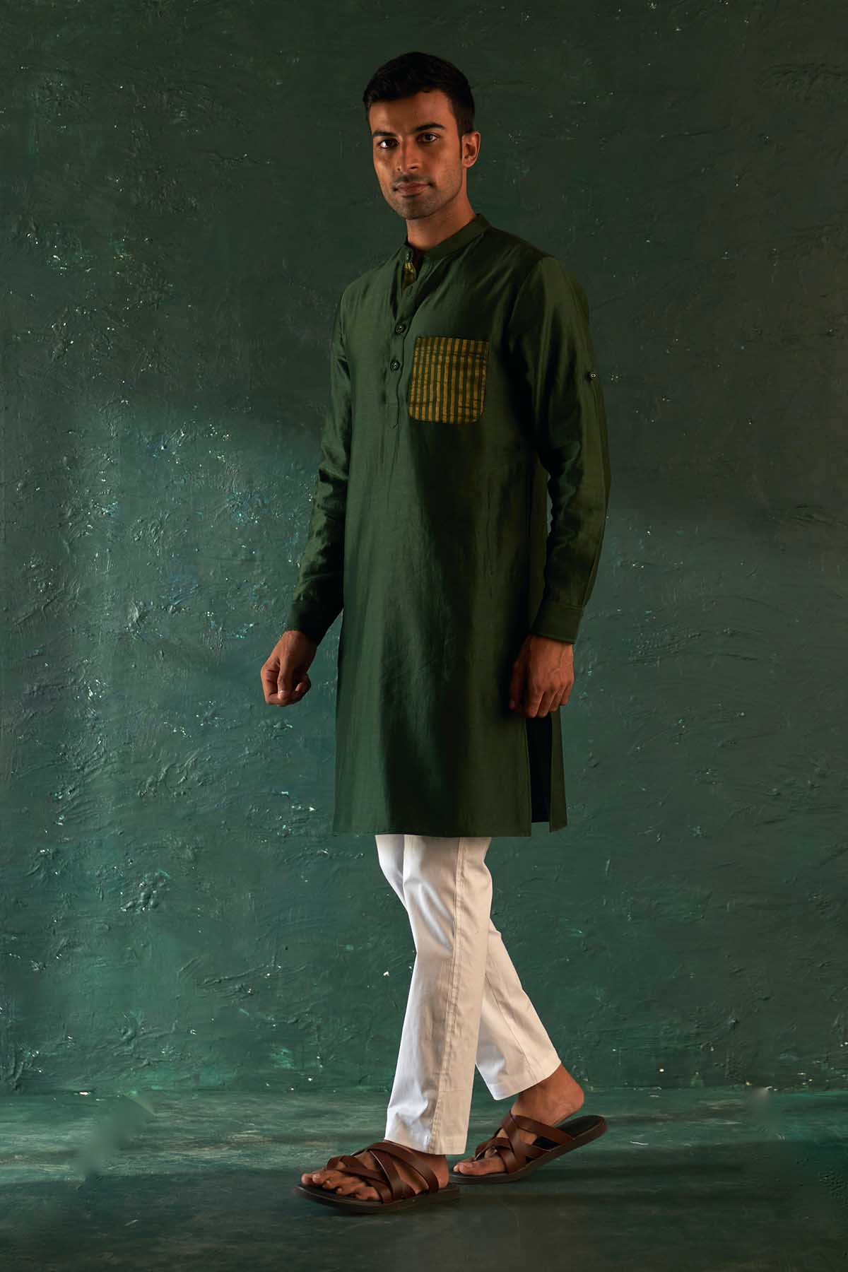 Multicolor Straight Jacket Set