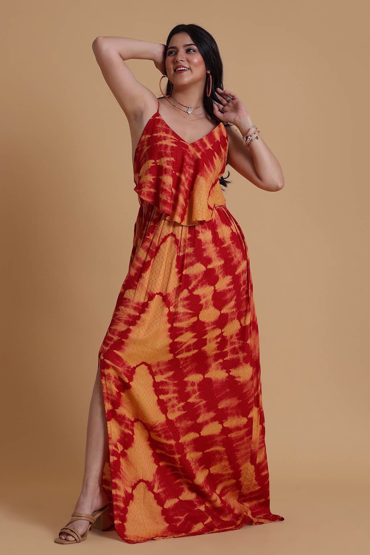 Buy Multicolor Strappy Slit Dress by The House Of Shes for women online at ScrollnShops