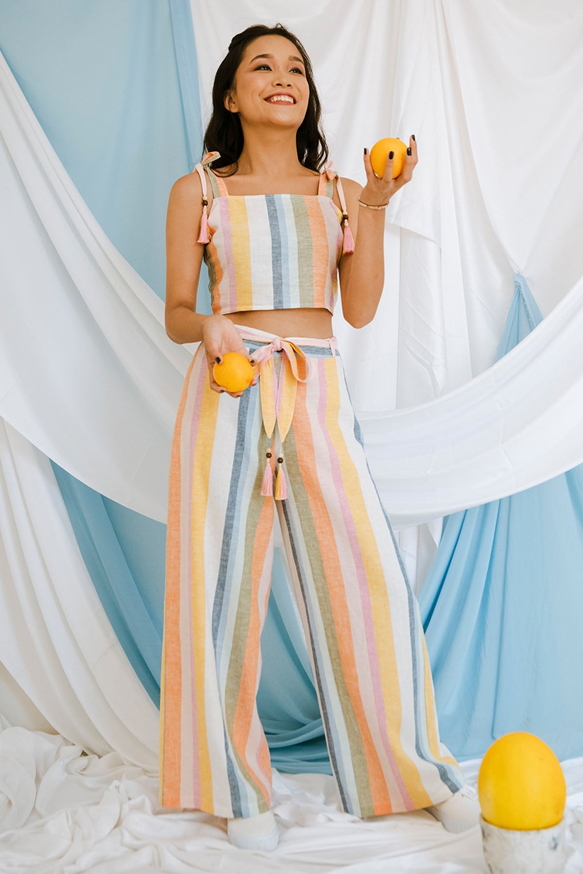 Buy Multicolor Striped Co-ord Set Online