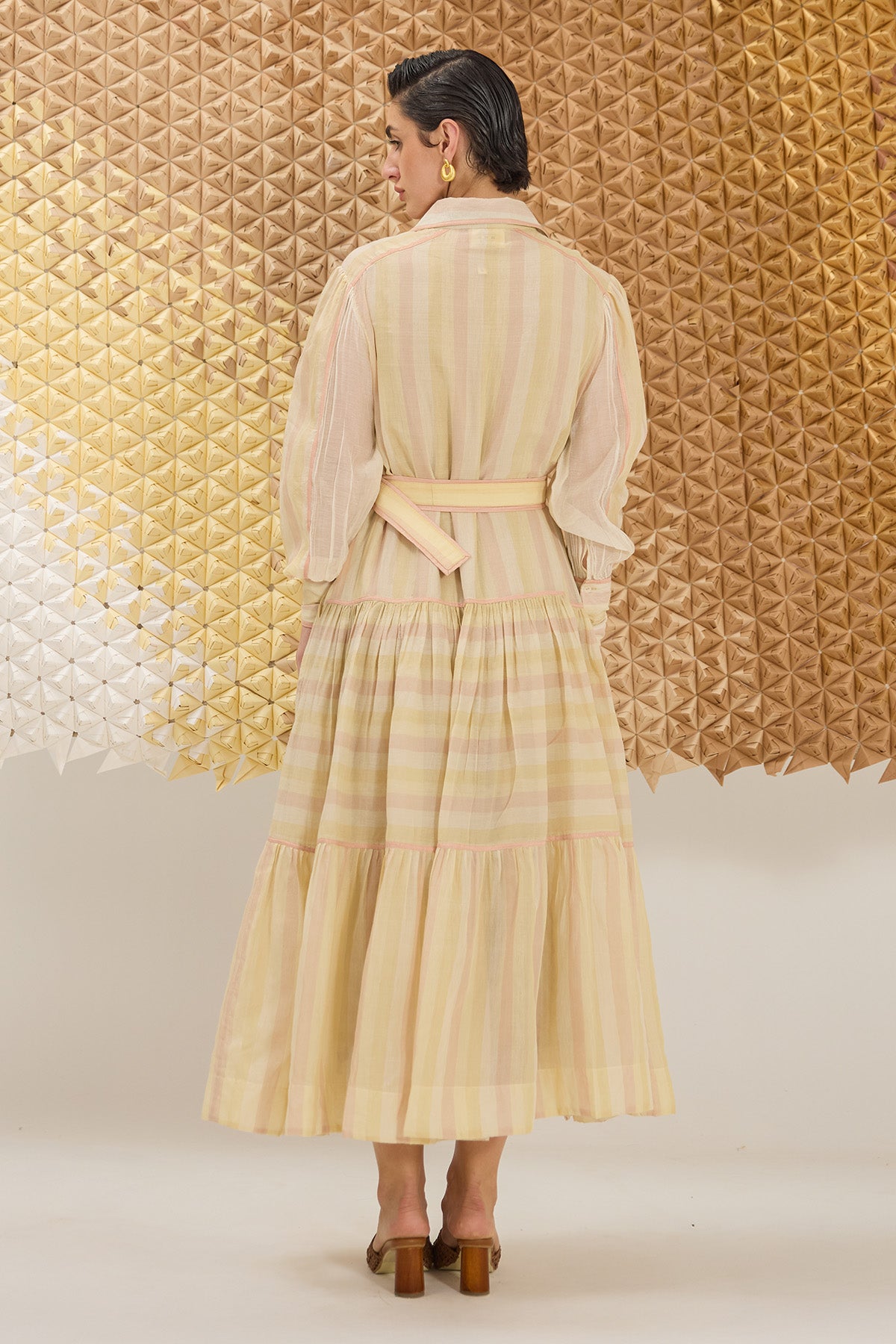 Multicolor Striped Flowy Dress