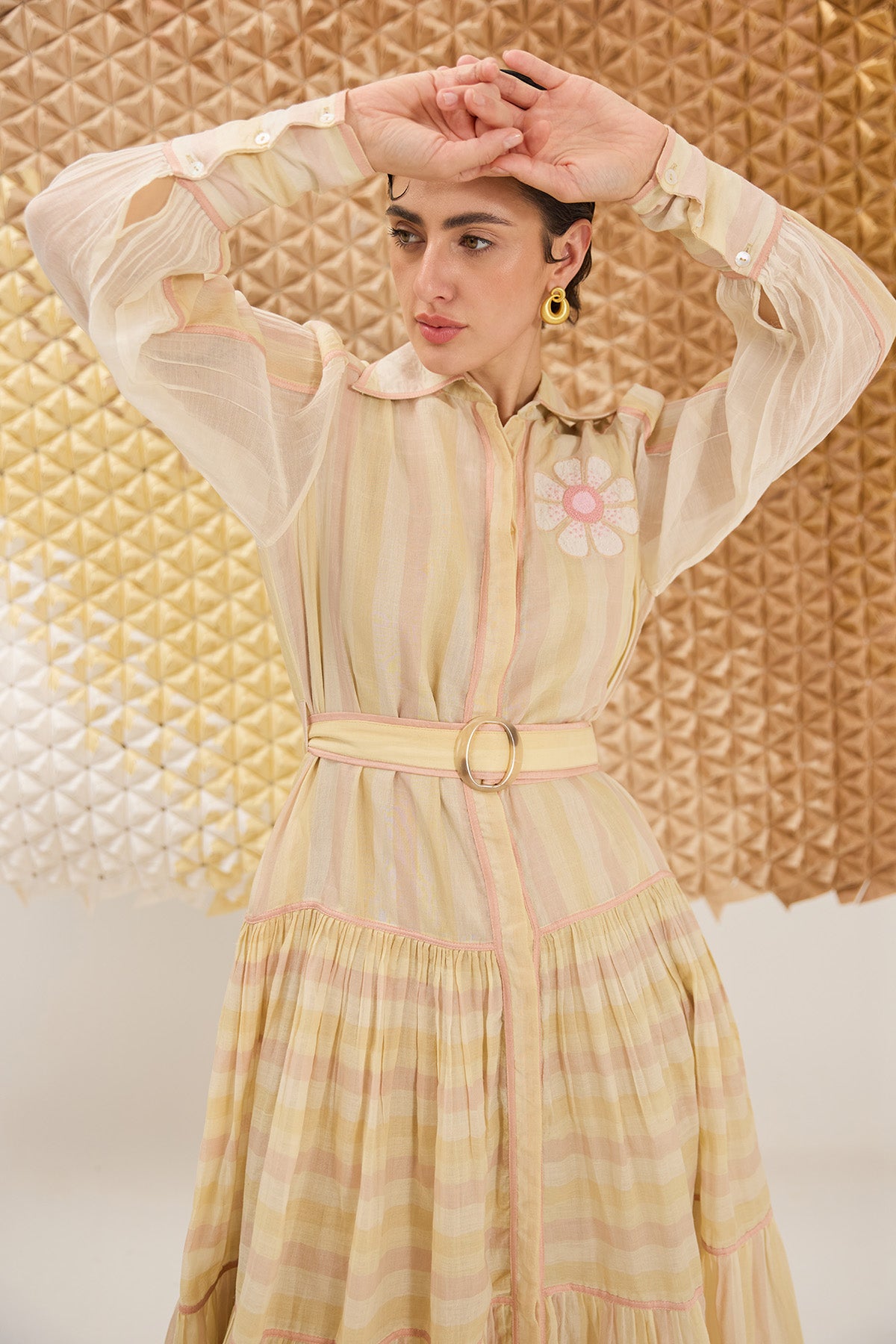 Multicolor Striped Flowy Dress