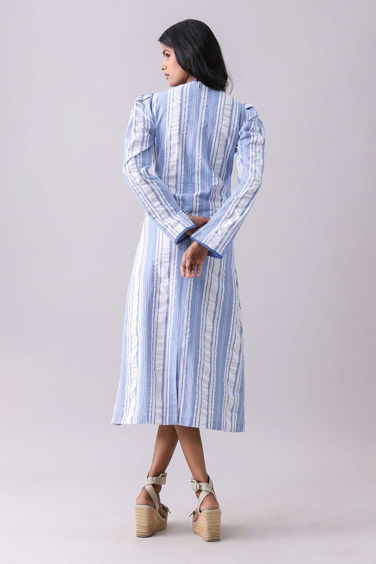 Multicolor Striped Midi Dress