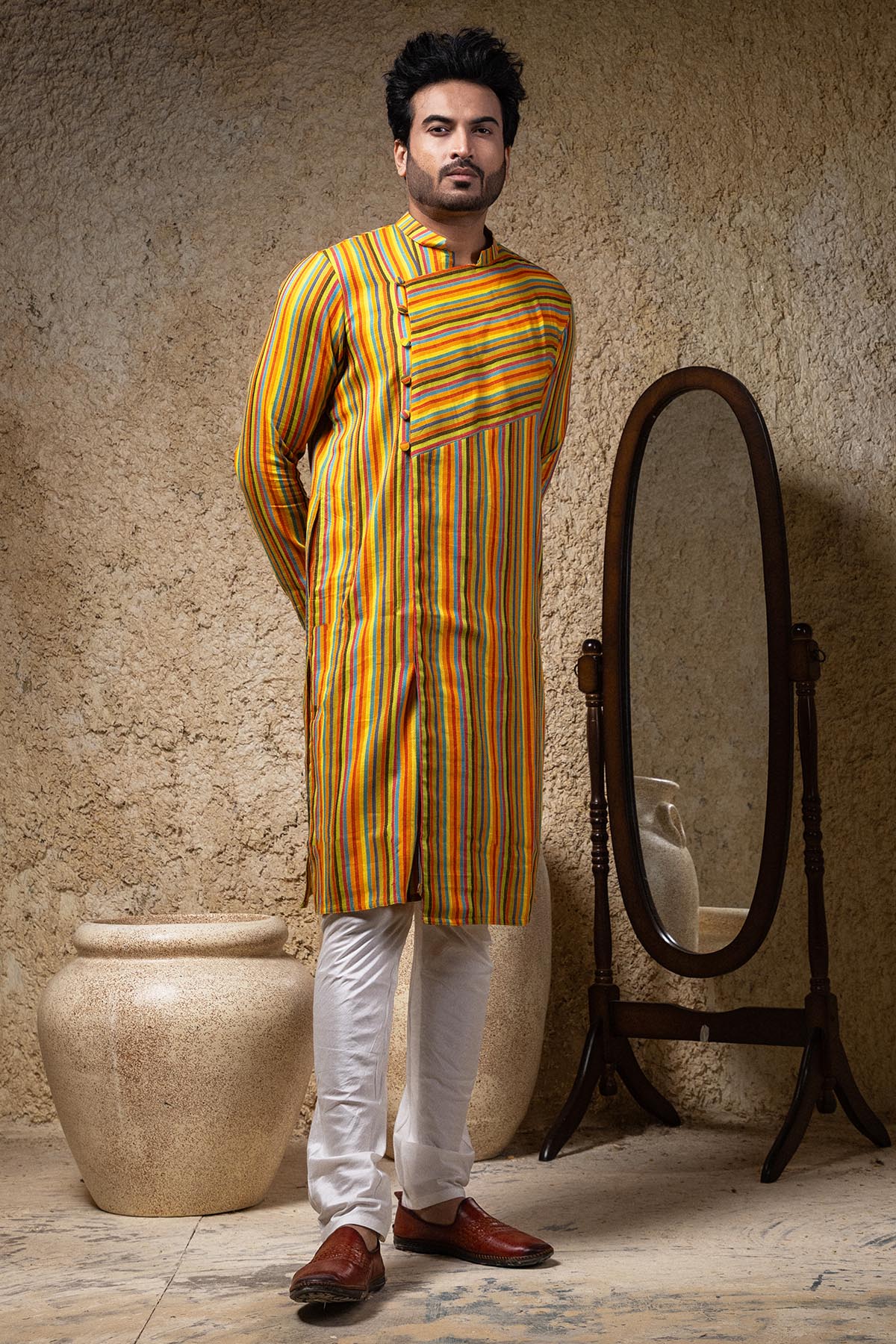 Multicolor Stripes Kurta Set